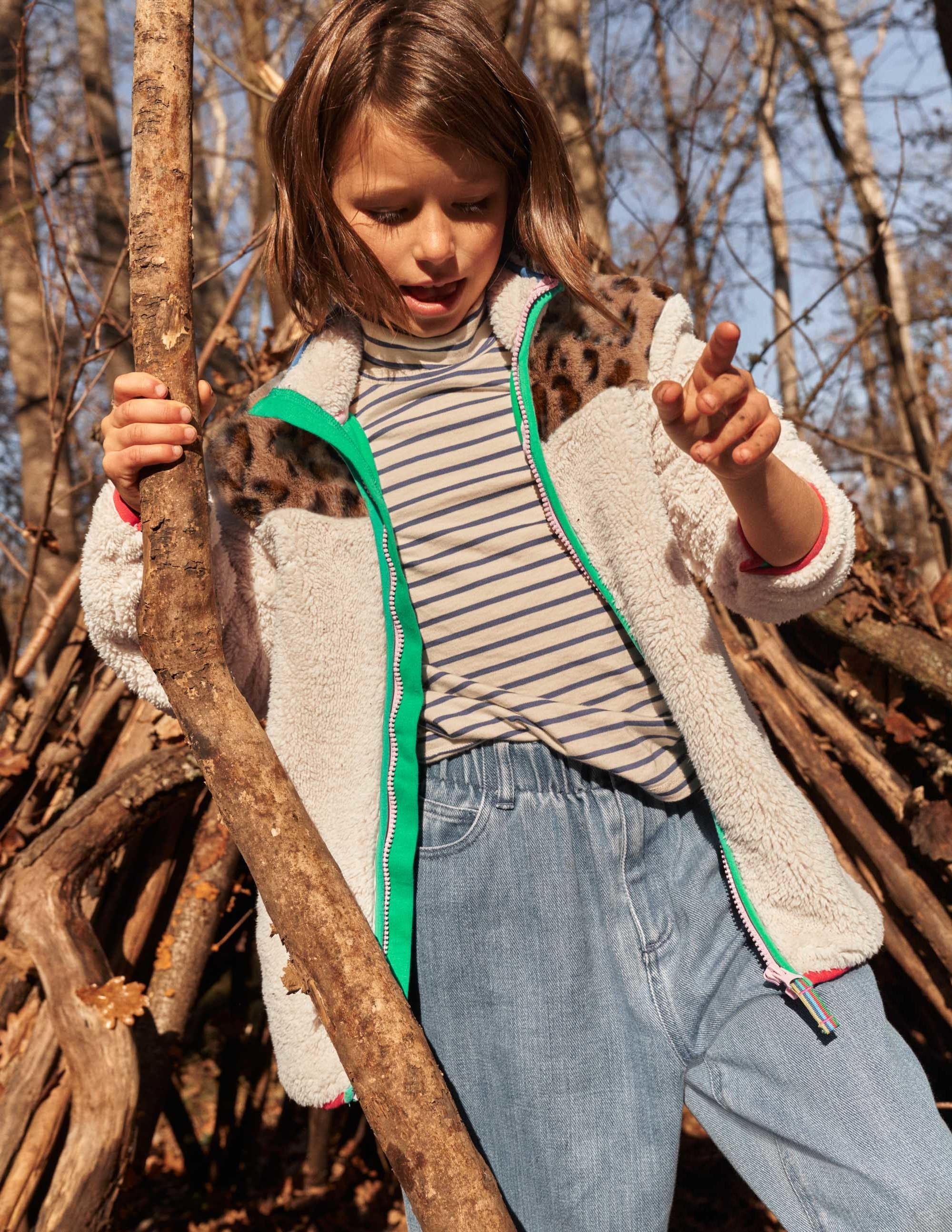 Borg-Jacke-Naturweiß, Leopardenmuster/Blockfarben - Image 5