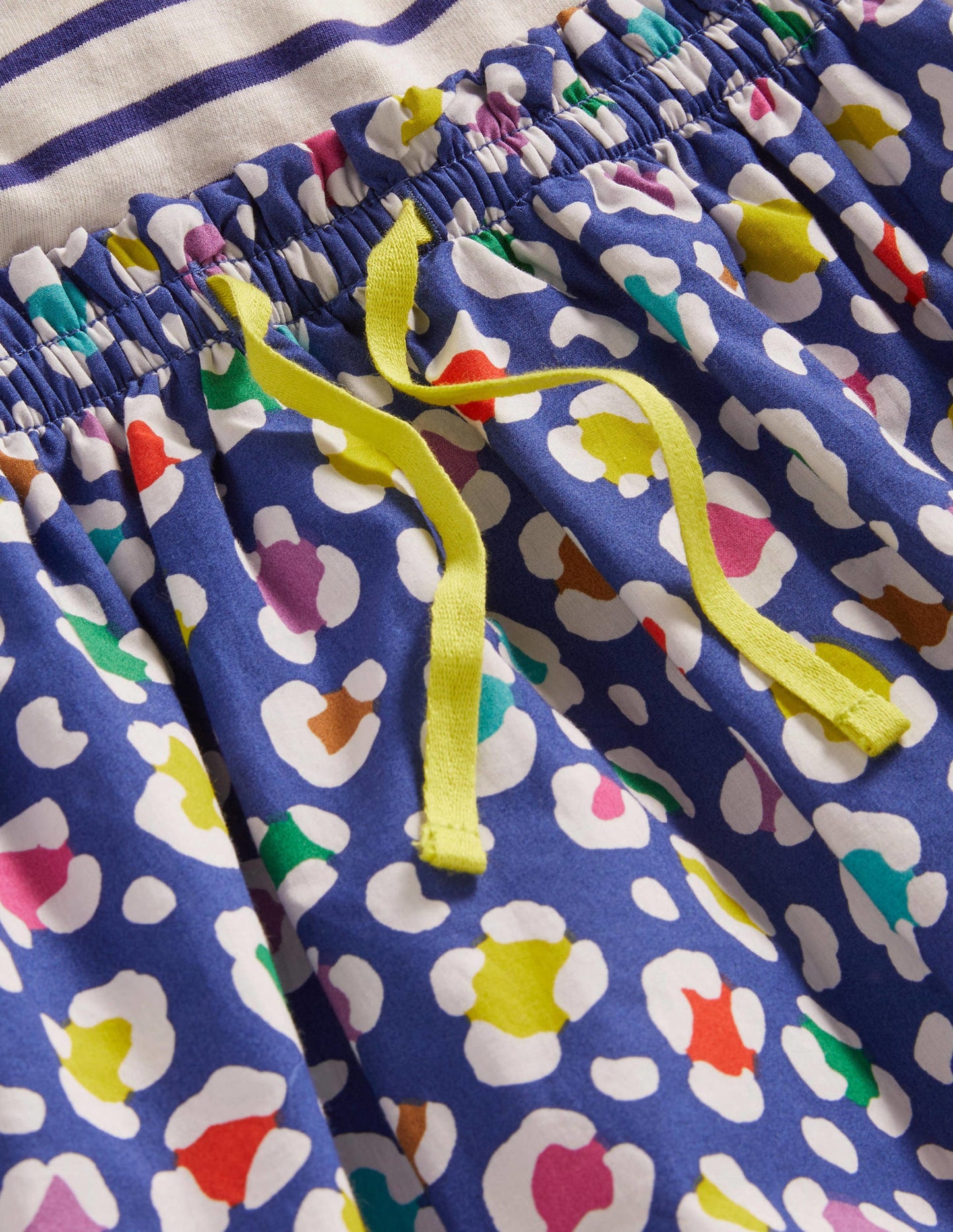 Kleid mit Mustermix-Segelblau/Bunt, Leopard