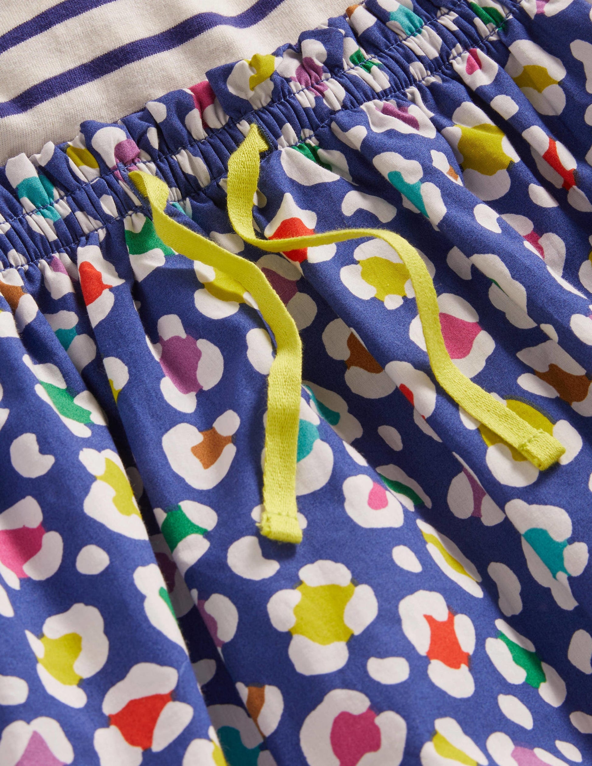 Kleid mit Mustermix-Segelblau/Bunt, Leopard-3