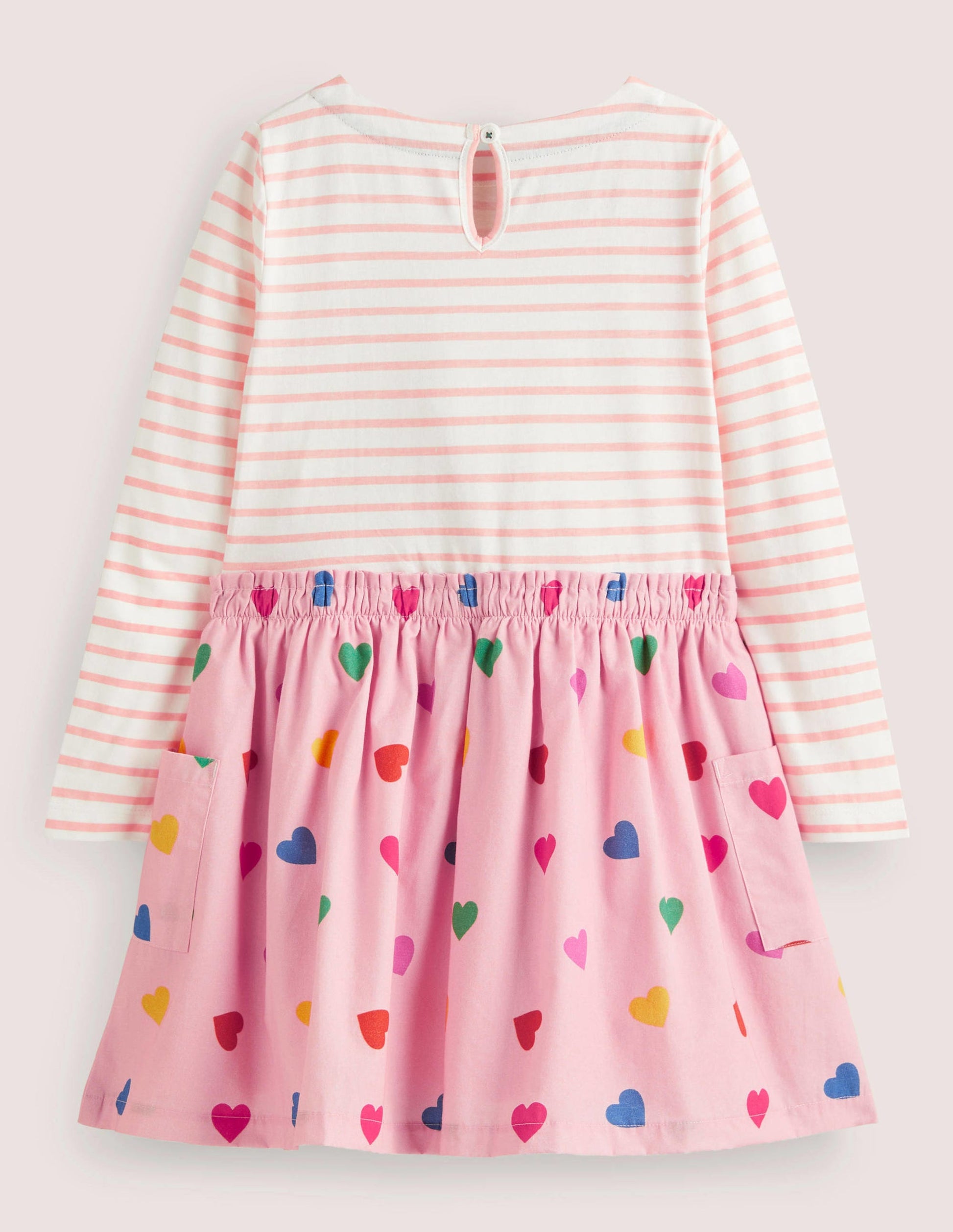 Robe à motif pêle-mêle-Cœur confetti rose boto-2