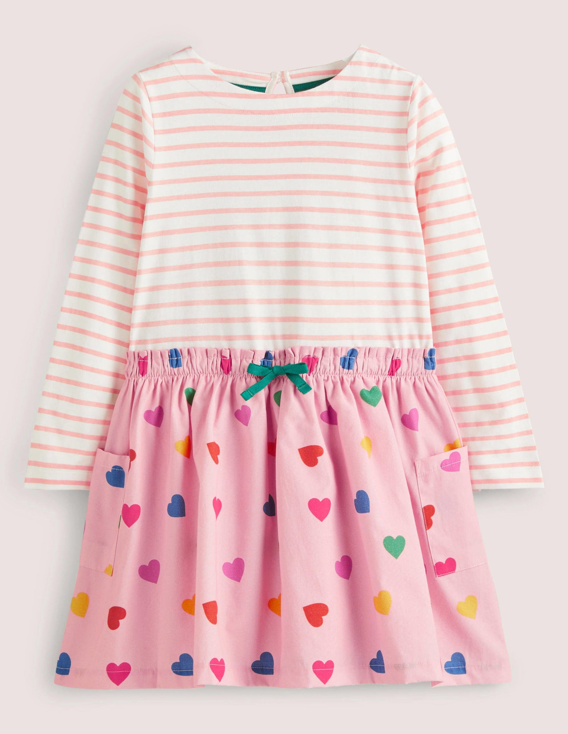 Robe à motif pêle-mêle-Cœur confetti rose boto-1