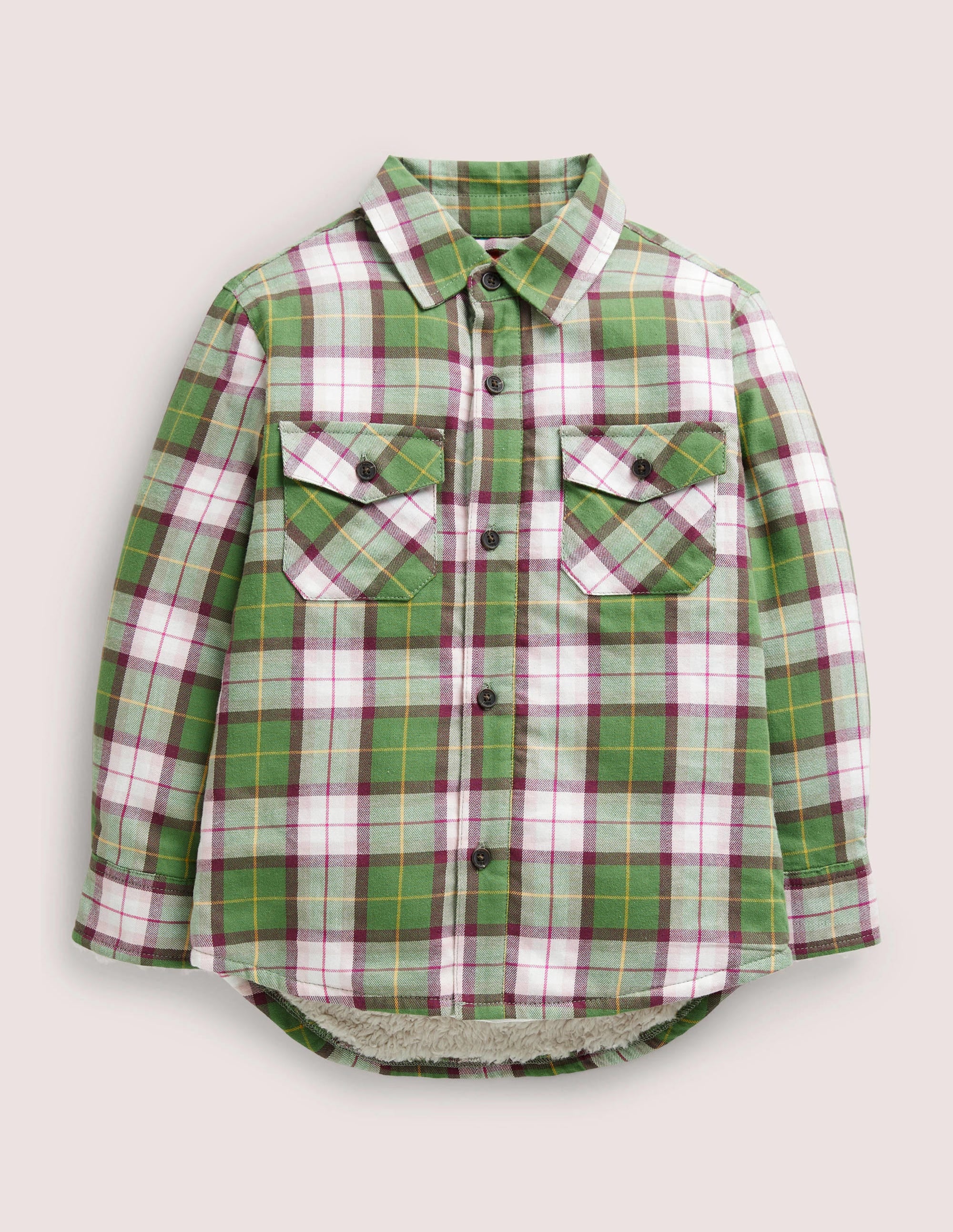 Gewebte Hemdjacke-Rosa, Kariert - Image 1