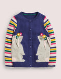 Cardigan fun-Lapin multi/bleu marine