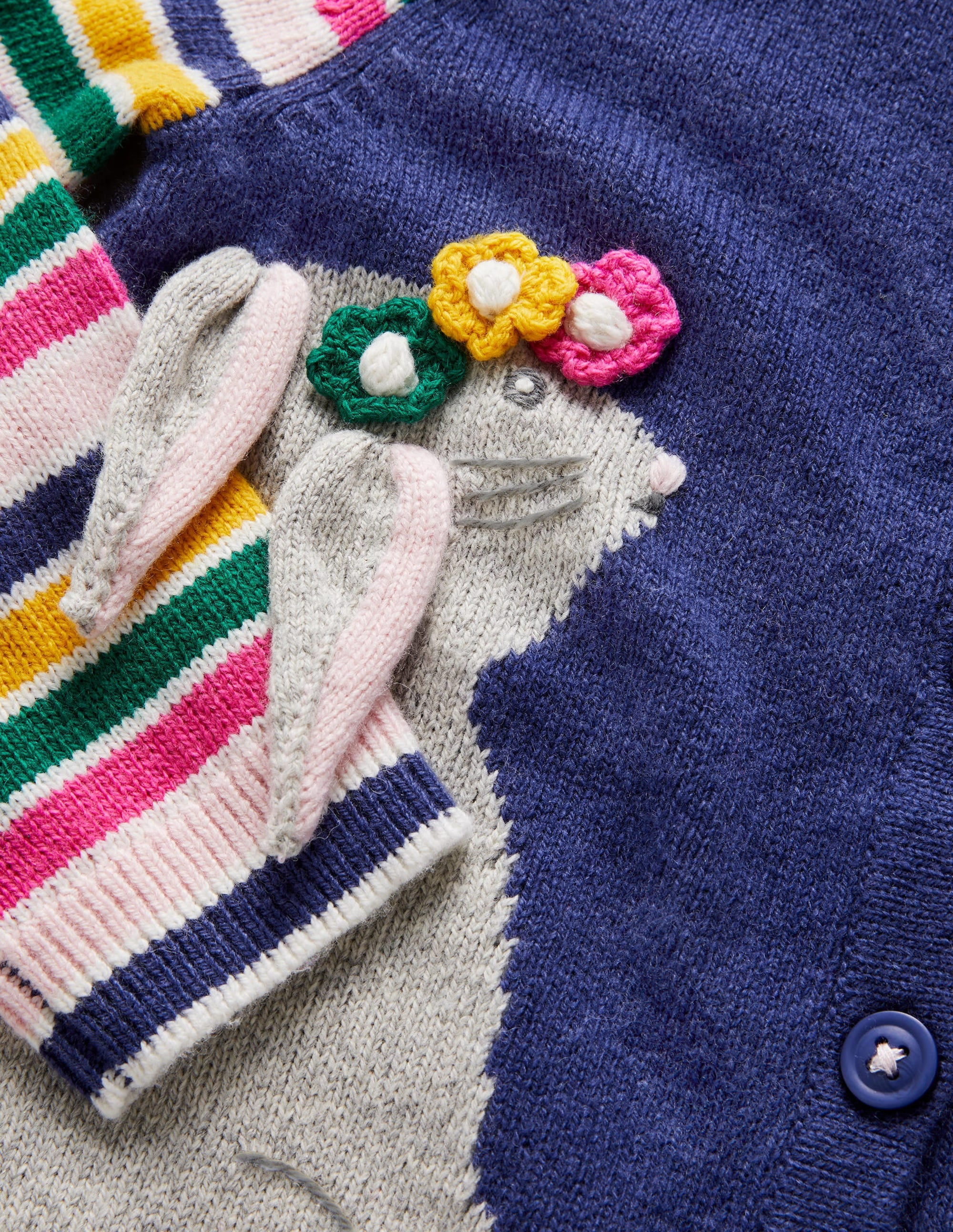 Cardigan fun-Lapin multi/bleu marine - Image 3