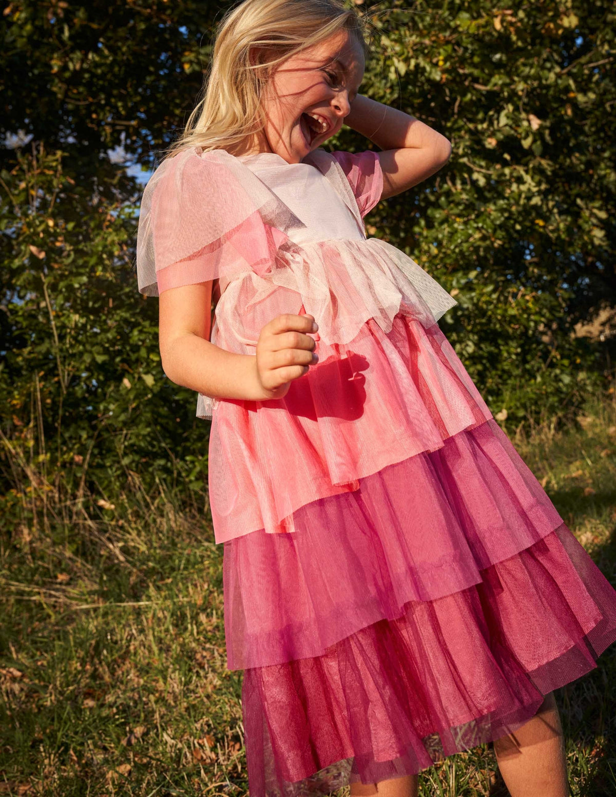 Gestuftes Tüllkleid-Provence-Altrosa - Image 5