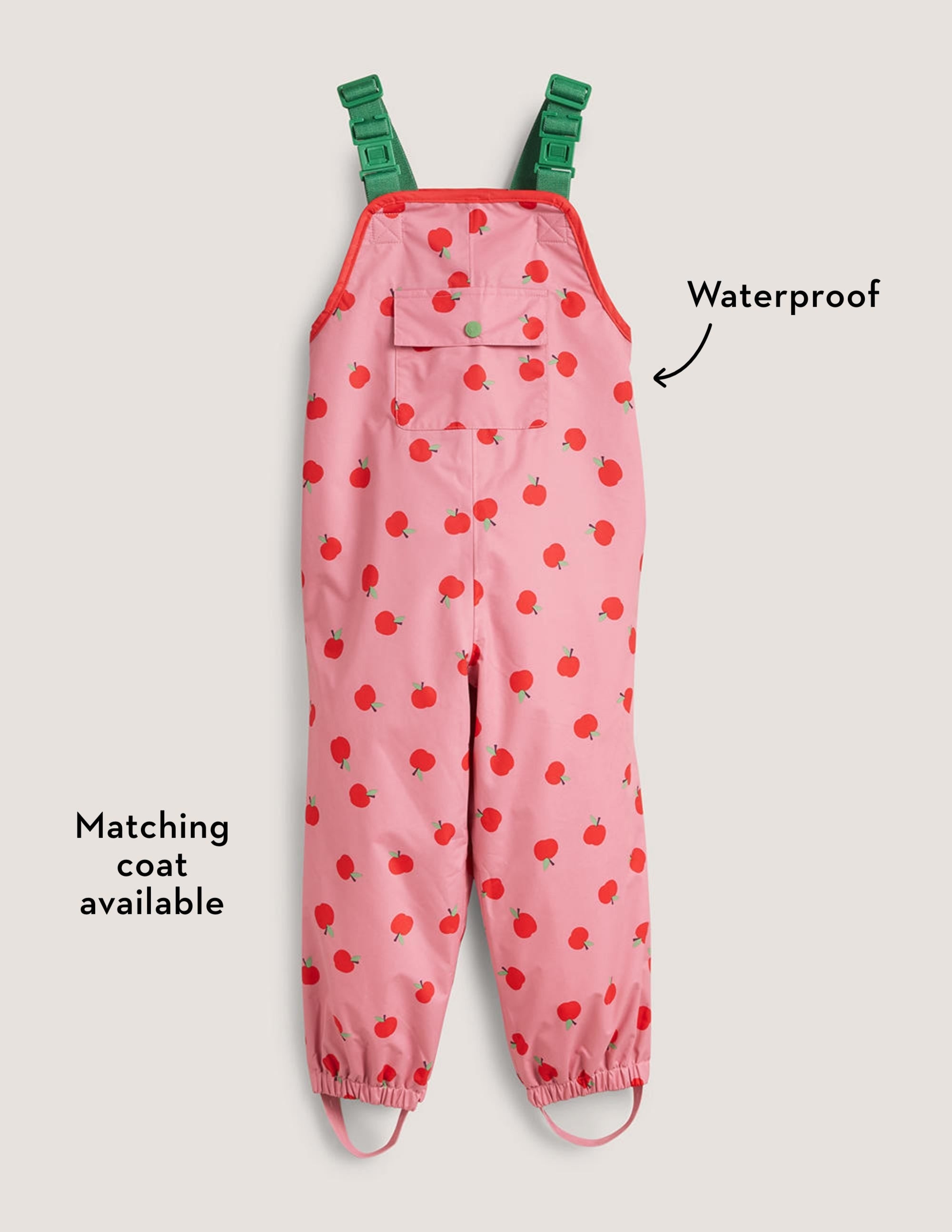 Wasserdichte Hose-Kirschblütenrosa, Äpfel - Image 5