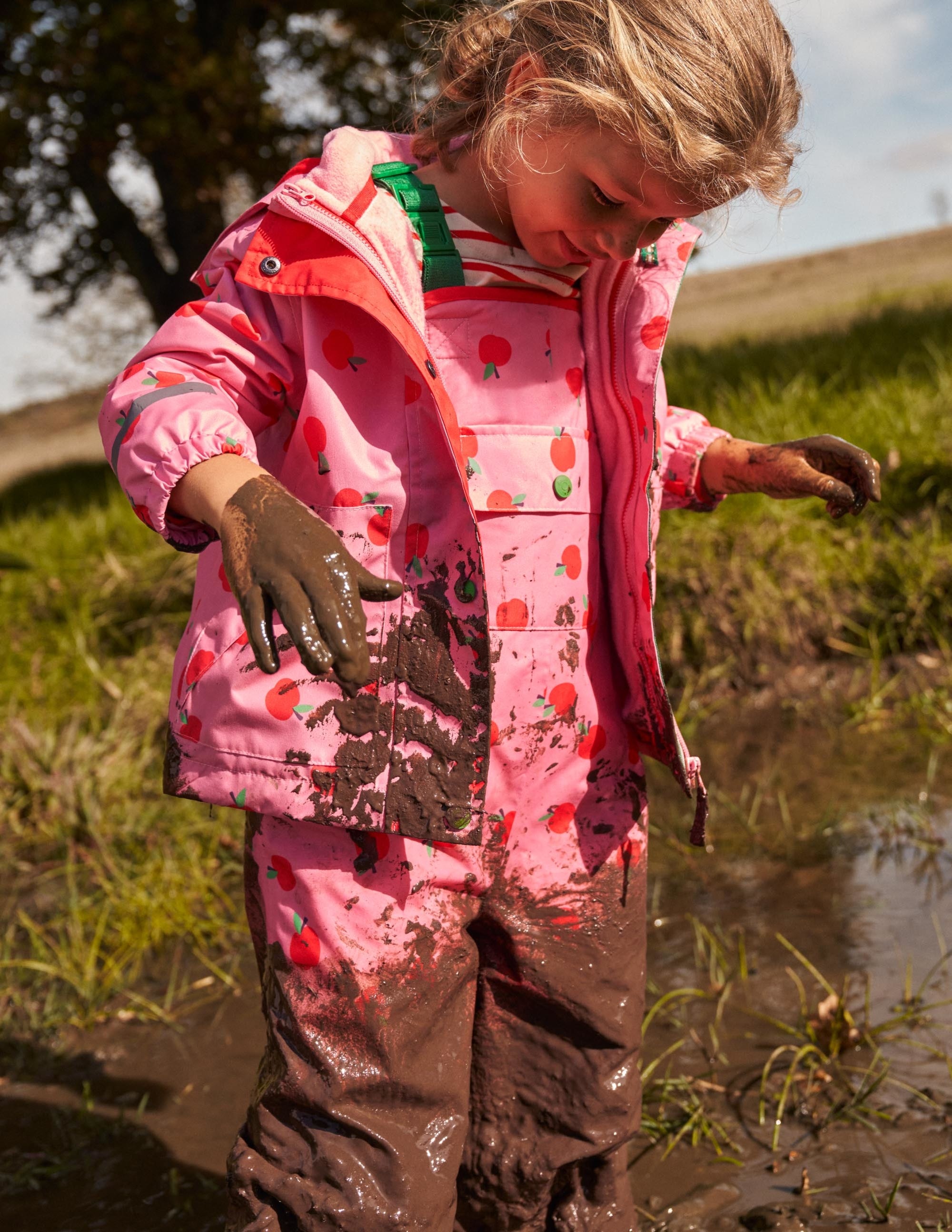 Wasserdichte Hose-Kirschblütenrosa, Äpfel - Image 6