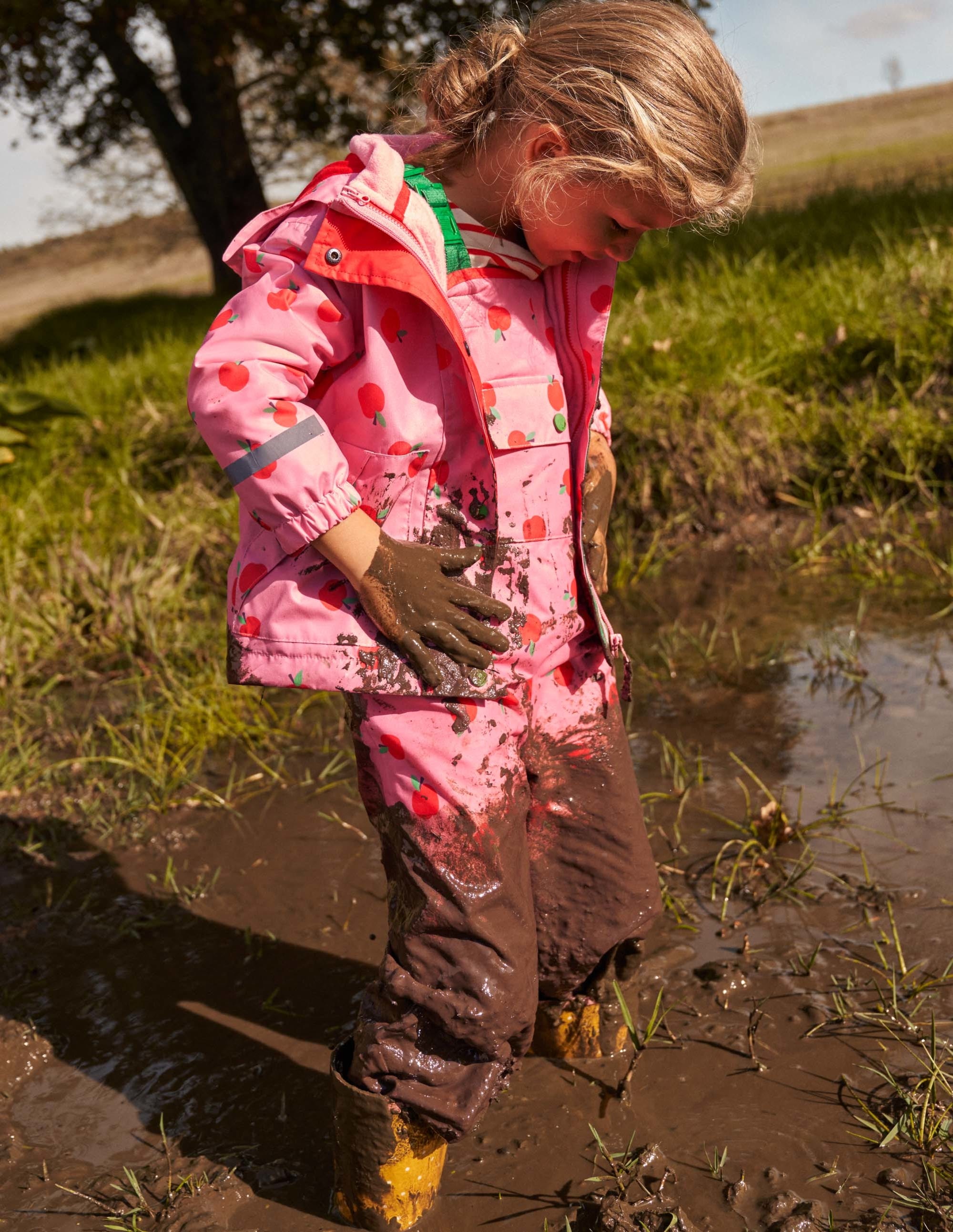 Wasserdichte Hose-Kirschblütenrosa, Äpfel - Image 11