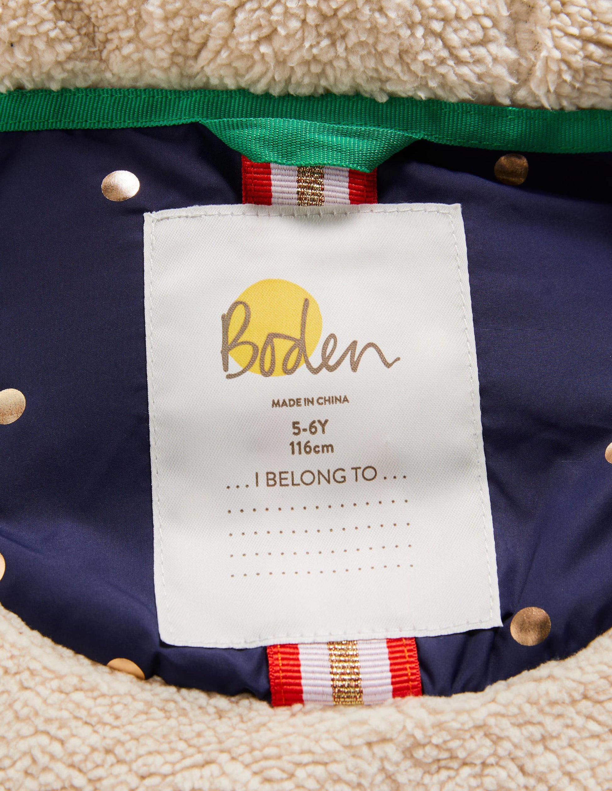 Gold Polka Dot Navy Puffer Jacket-Schuluniform-Navy, Folientupfen-4