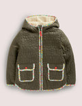 Gesteppte Jacke-Khakigrün