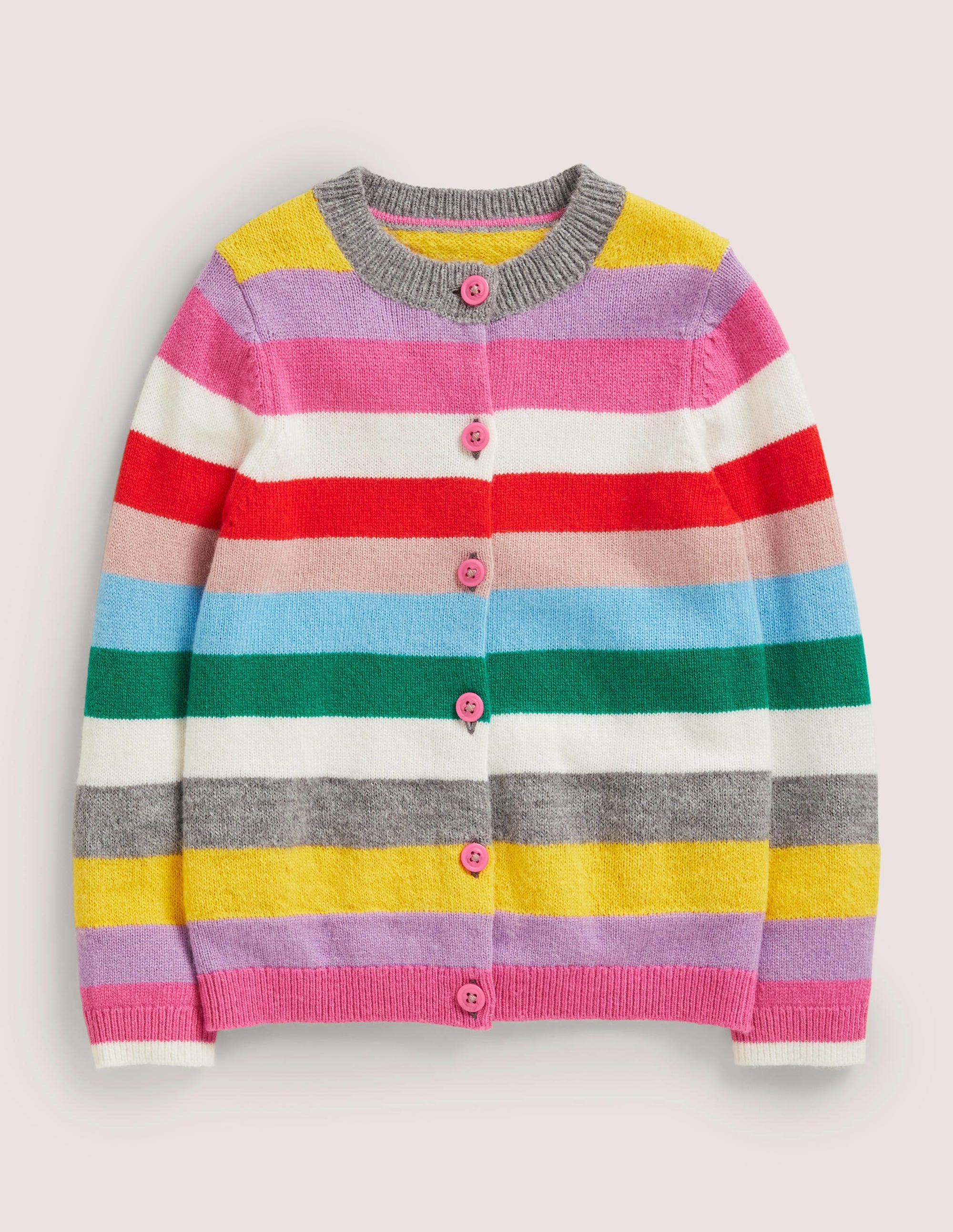 Cardigan rayé arc-en-ciel-Rayé arc-en-ciel multi - Image 1