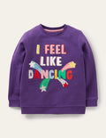 Sweatshirt mit Logo-Applikation-Juwelenviolett
