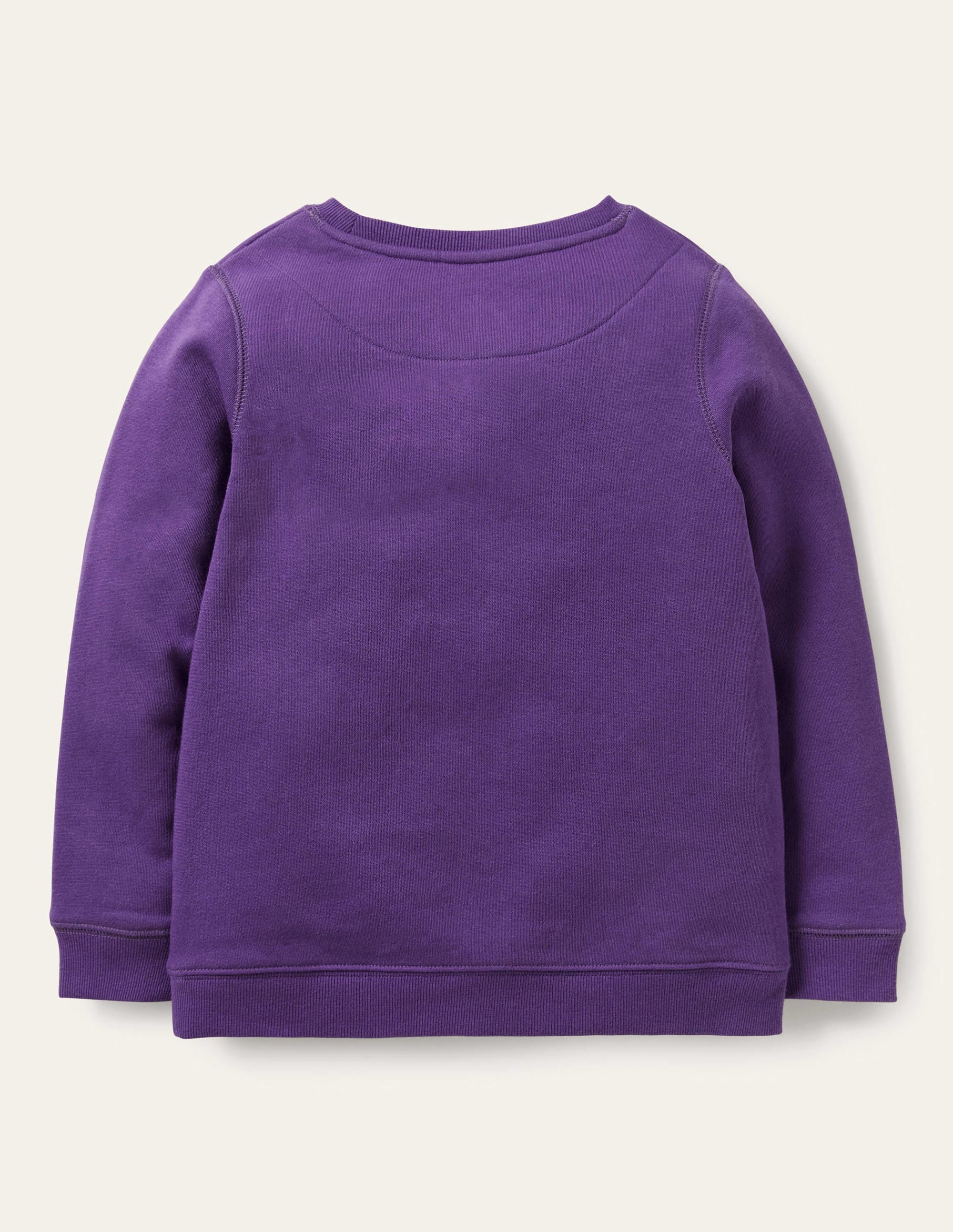 Sweatshirt mit Logo-Applikation-Juwelenviolett - Image 2