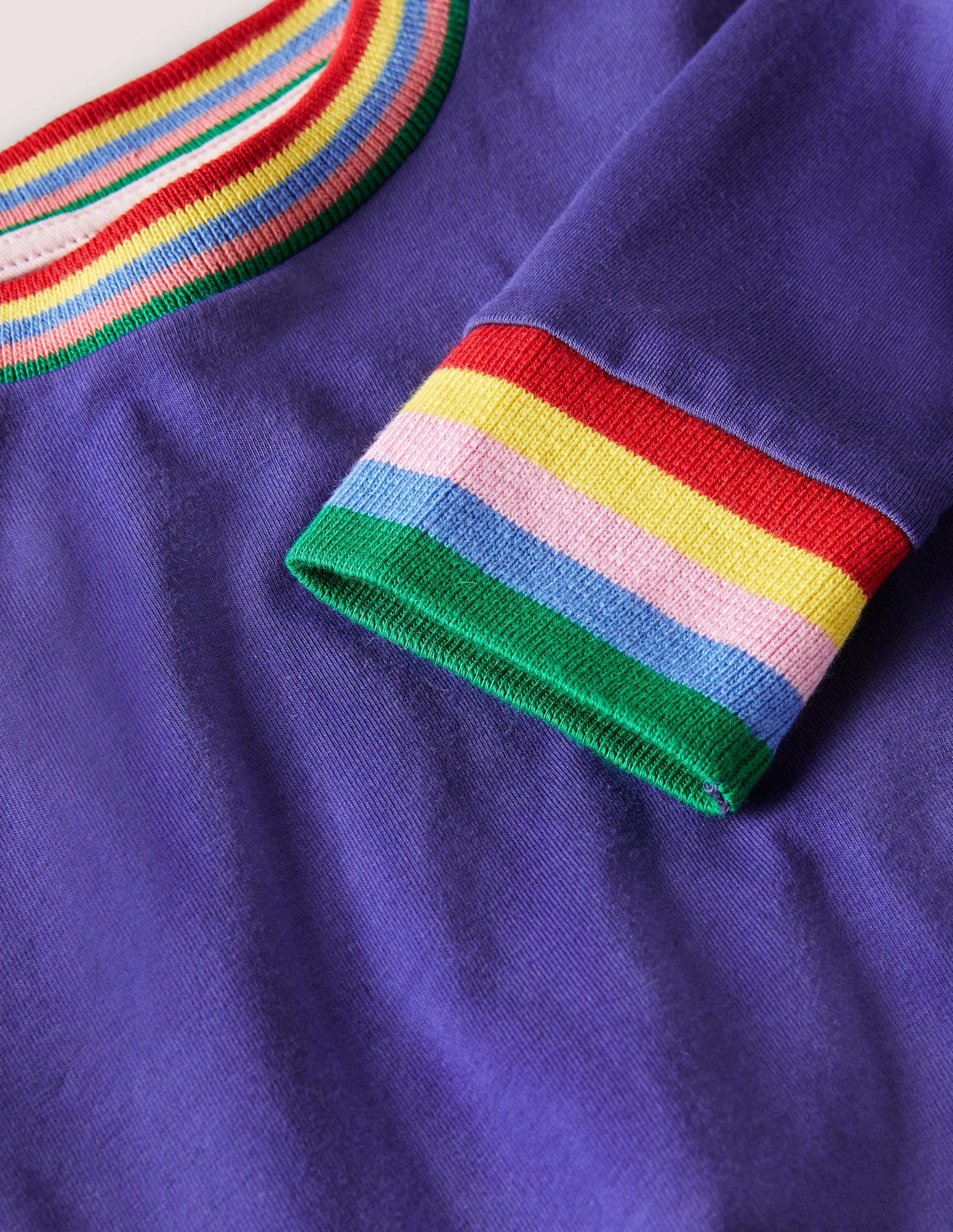 Rainbow Rib Slub T-Shirt-Starboard Blue-3