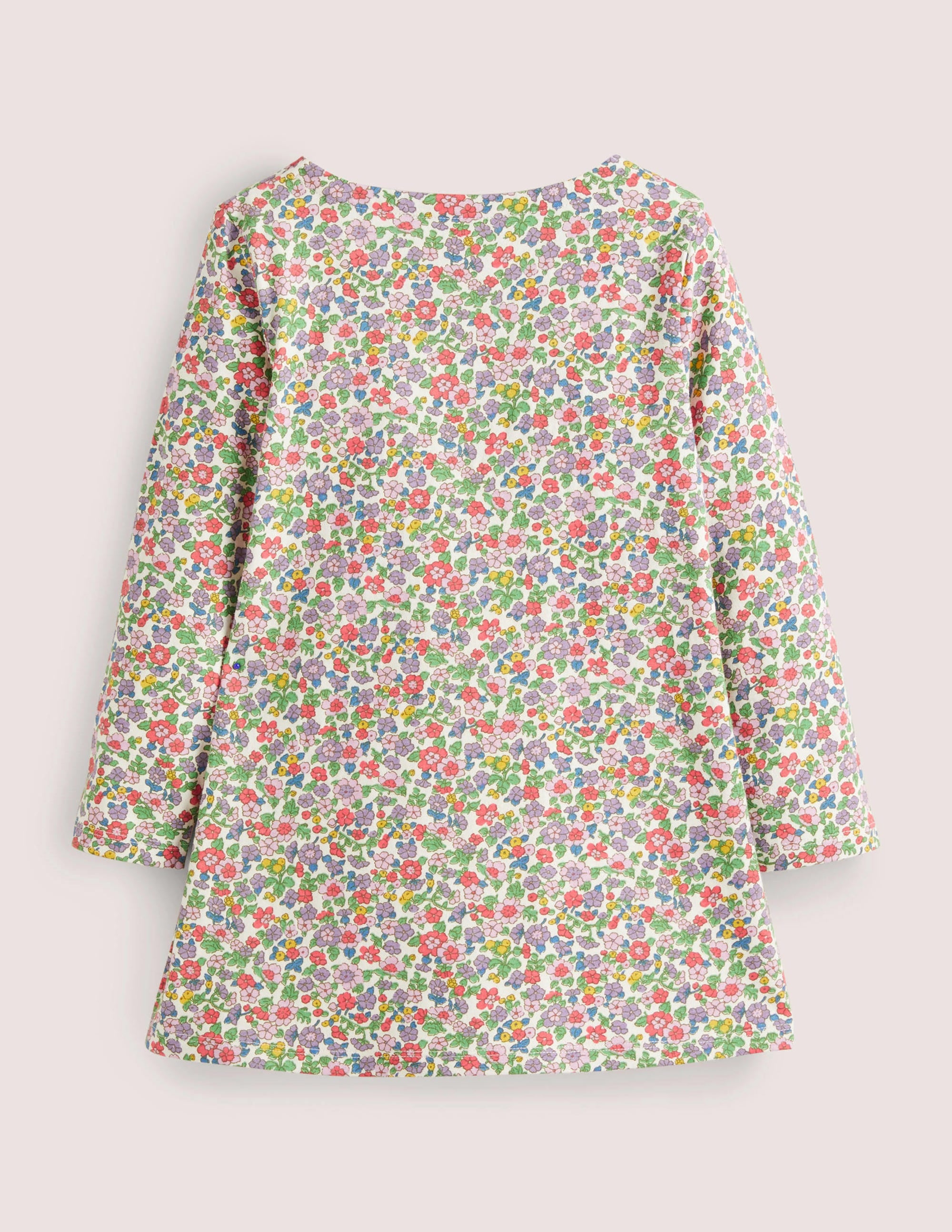 Halloween Pumpkin Pocket Floral Dress-Naturweiß, Vintage-Blumenmuster/Kürbis - Image 2