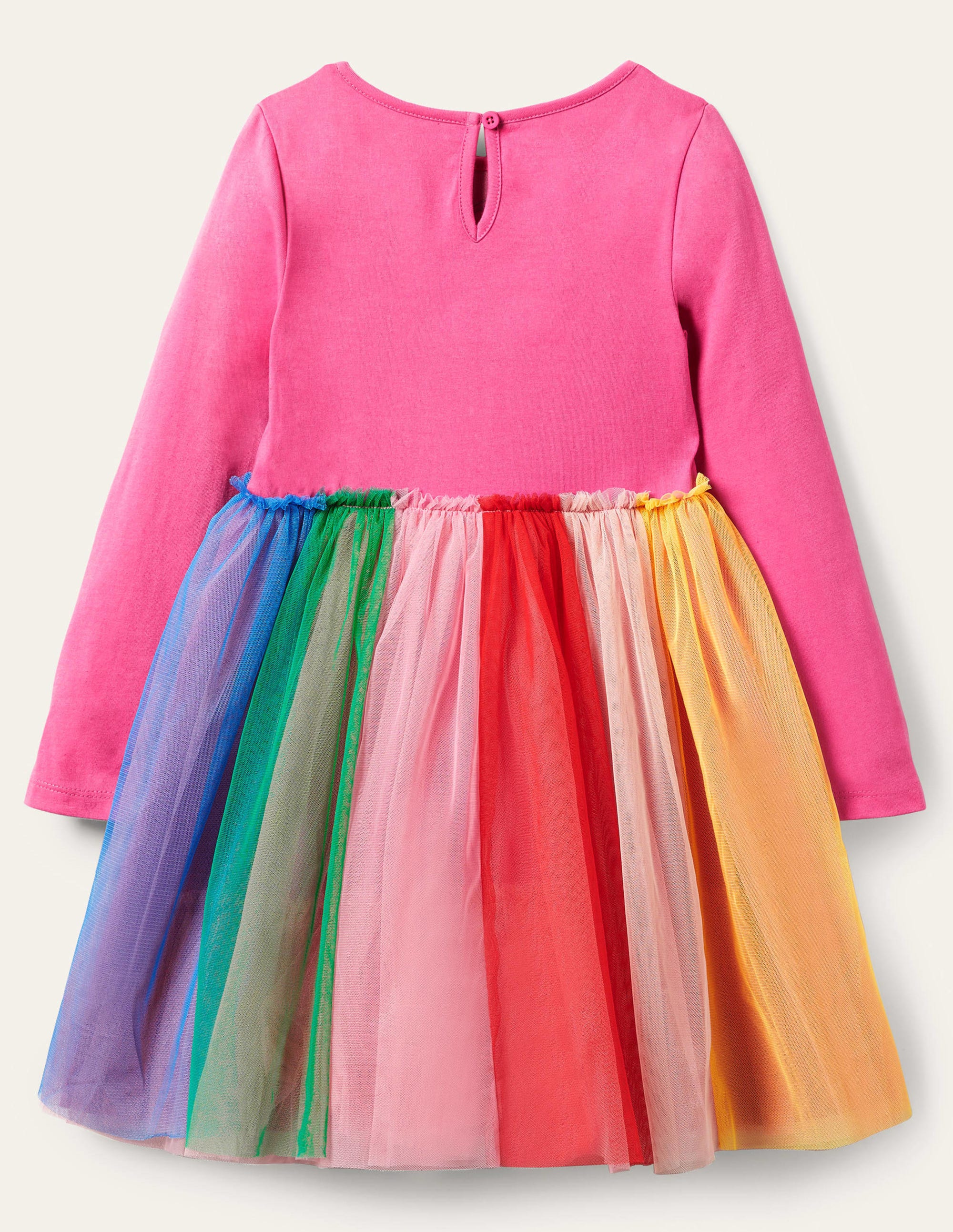 Robe en tulle à motif arc-en-ciel-Arc-en-ciel rose bonheur - Image 2