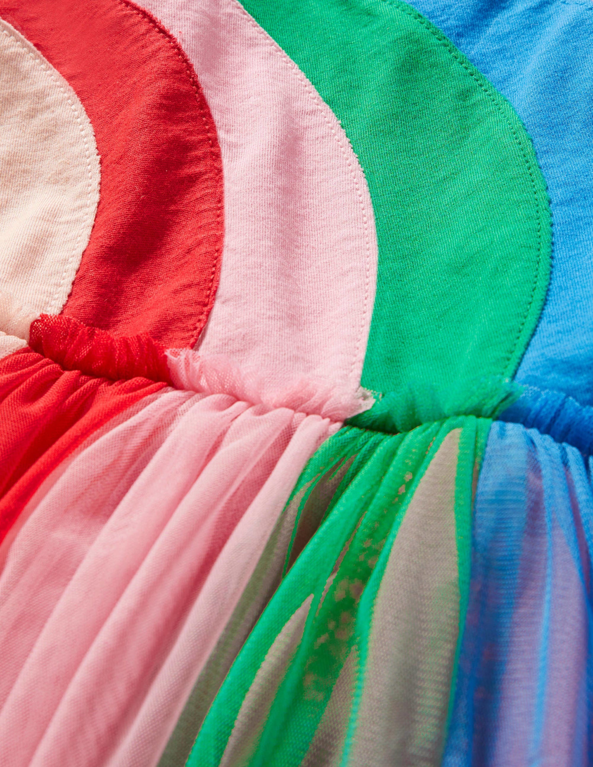 Robe en tulle à motif arc-en-ciel-Arc-en-ciel rose bonheur - Image 3