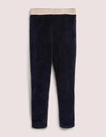 Samtleggings mit Glitzertaille-Mitternachtsblau
