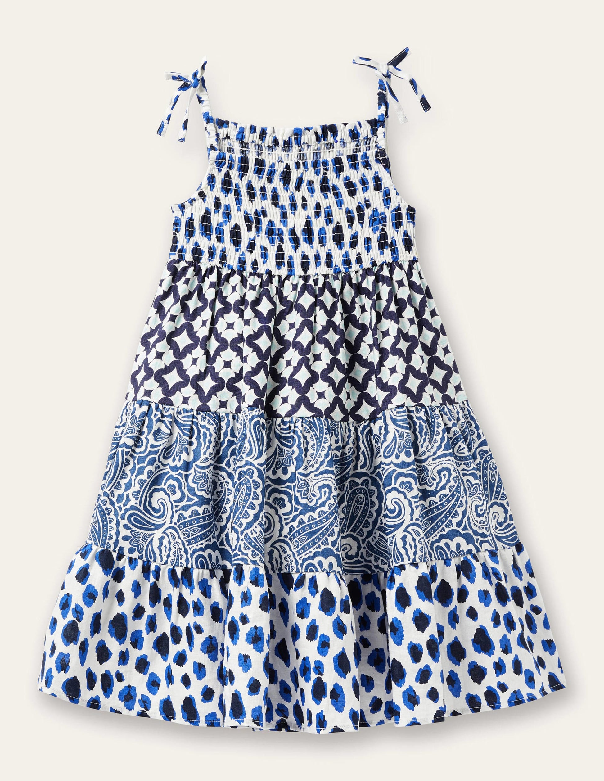 Robe recyclée-Bleu-2