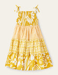 Upcycling-Kleid-Gelb