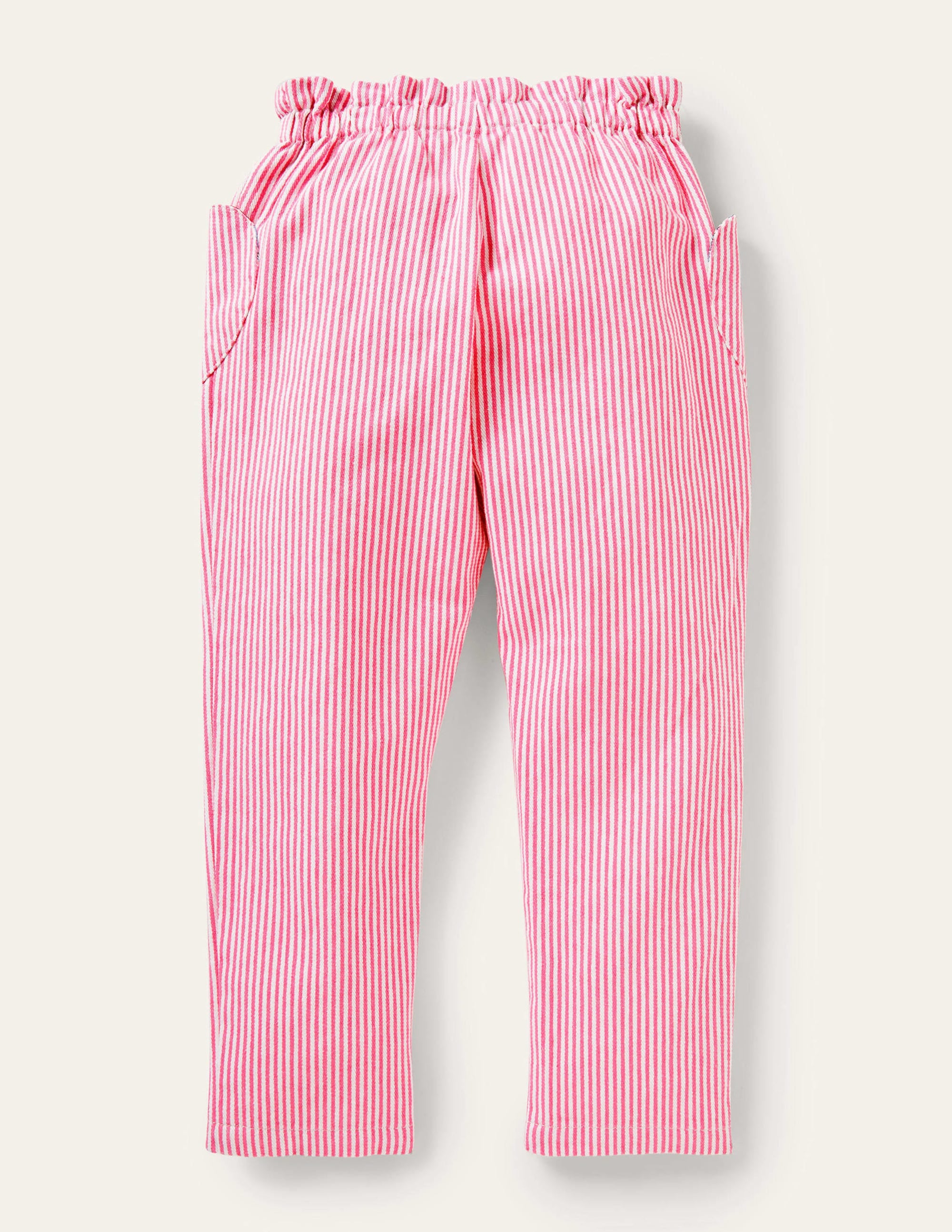 Pull-on Trousers-Festival Pink Ticking Stripe - Image 2