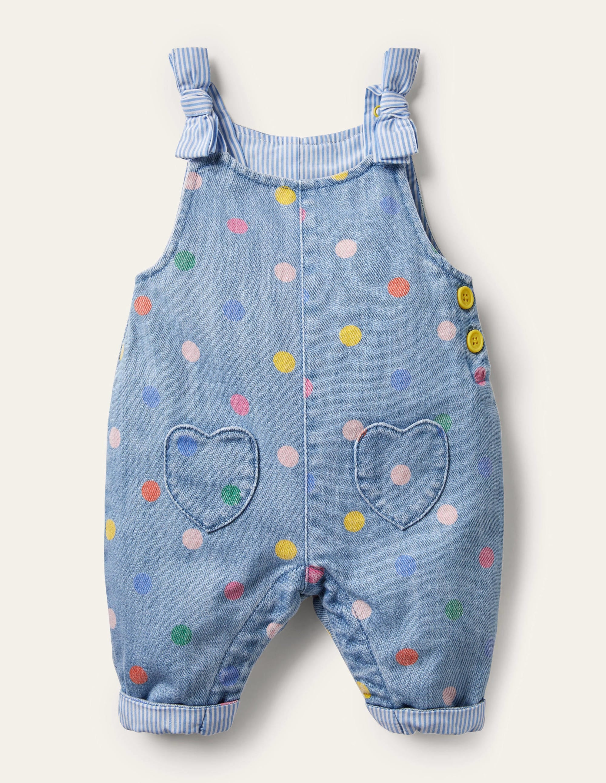 Multi Spot Dungarees-Chambray Multi Spot - Image 1