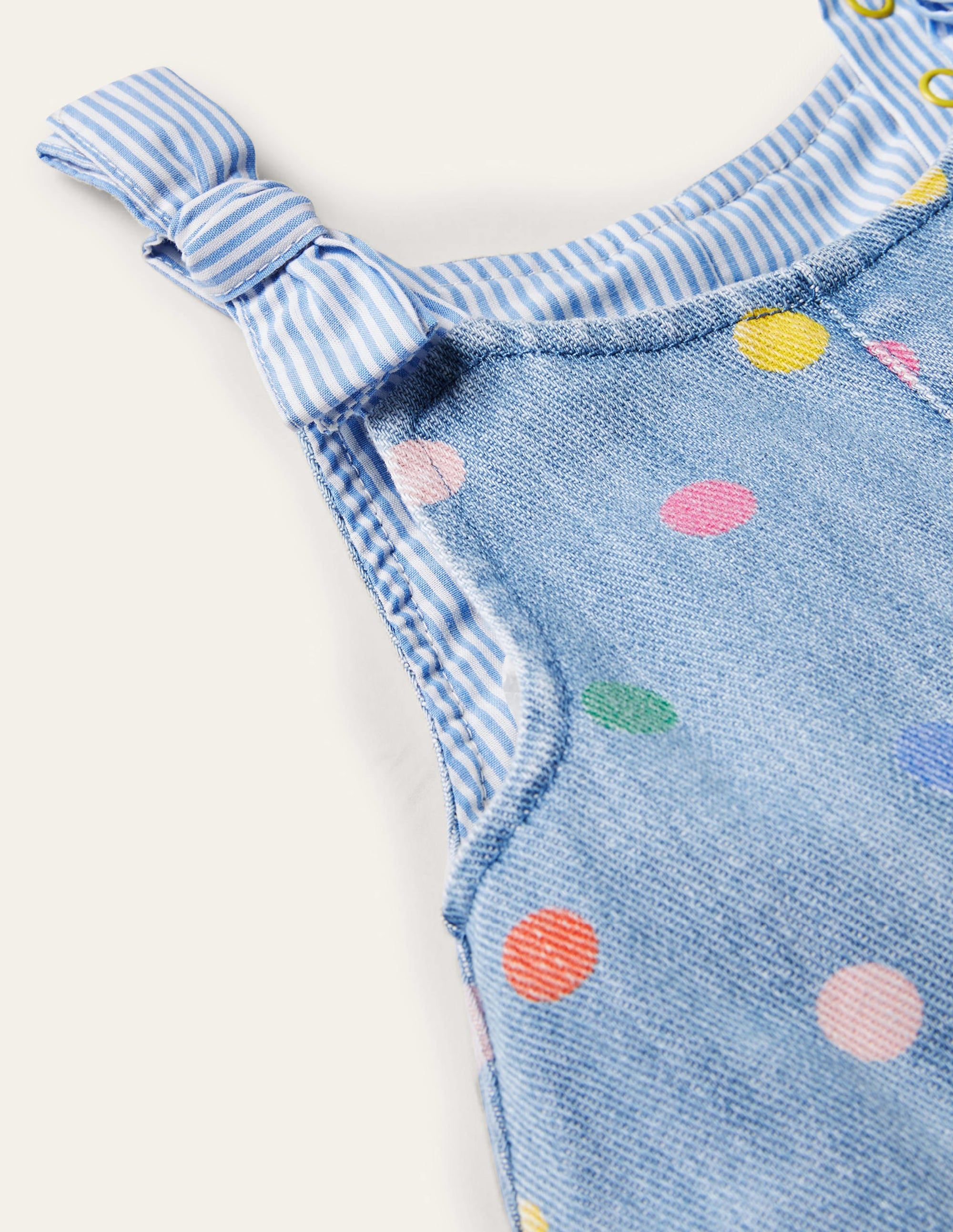Multi Spot Dungarees-Chambray Multi Spot - Image 3