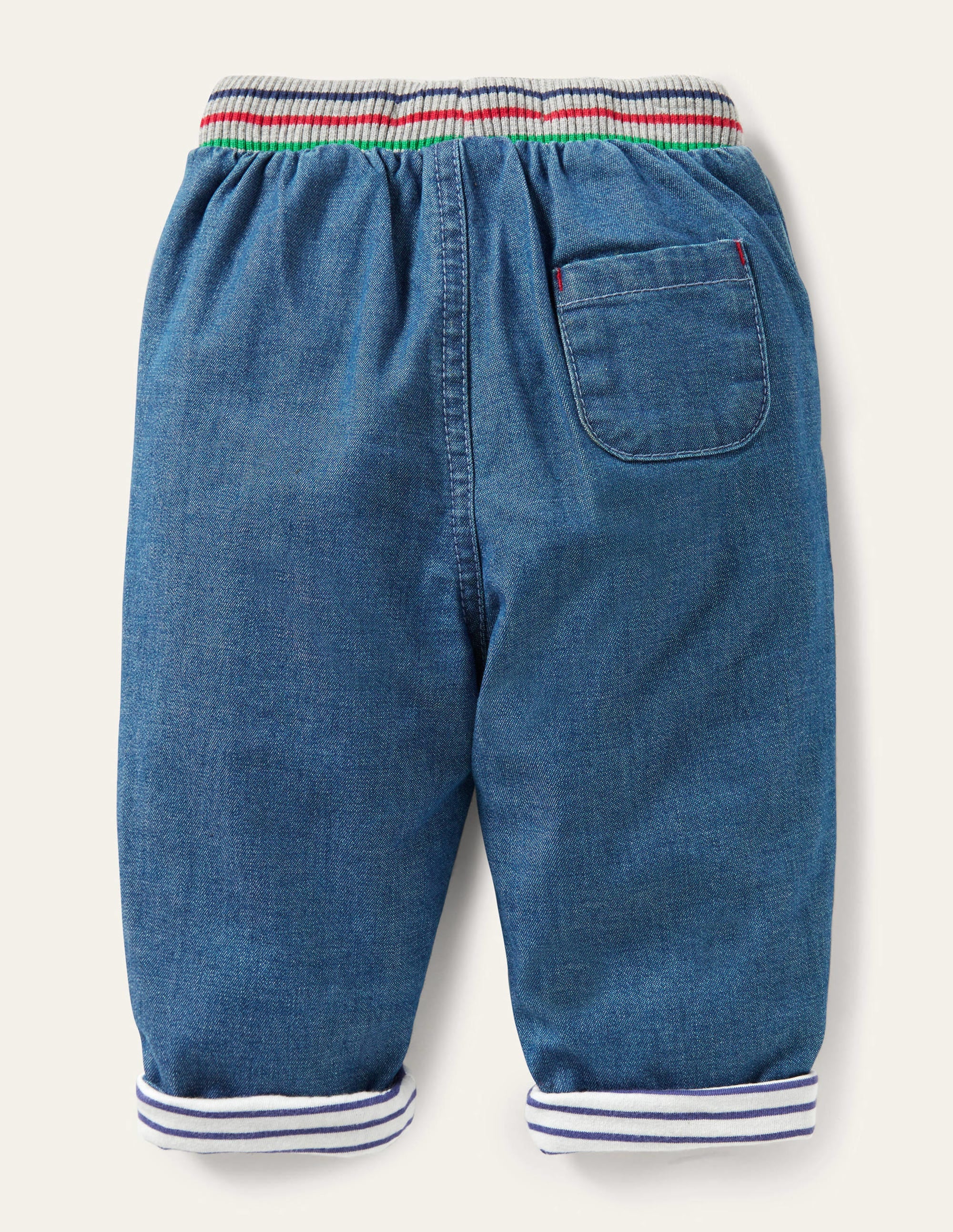 Hose mit geripptem Bund-Mittlerer Faux-Uni - Image 2