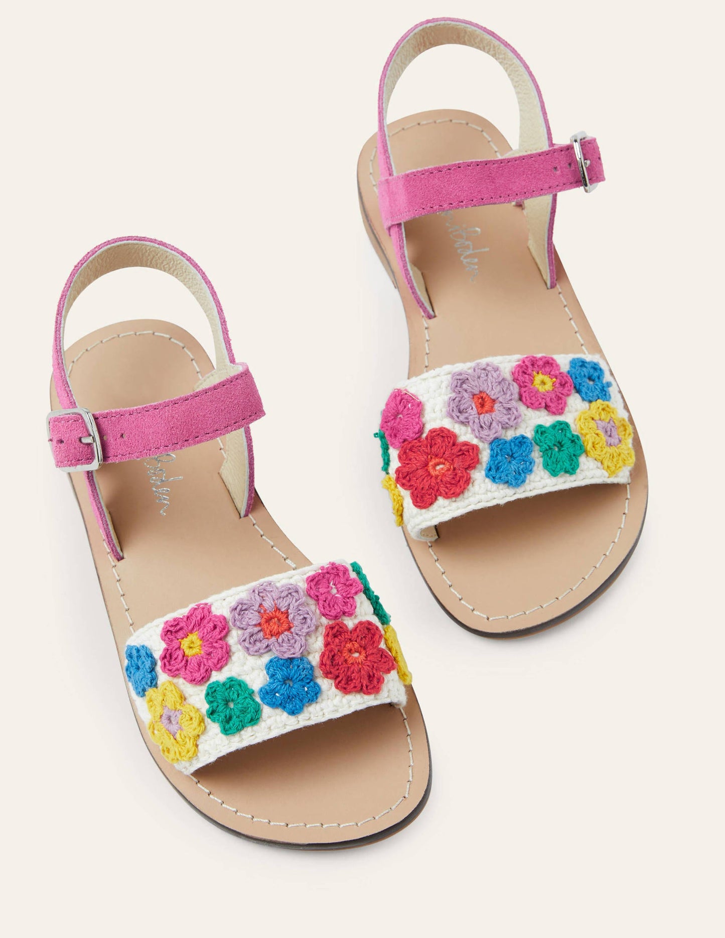 Sandales en crochet-Fleurs multi