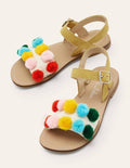 Häkelsandalen-Bunte Bommel