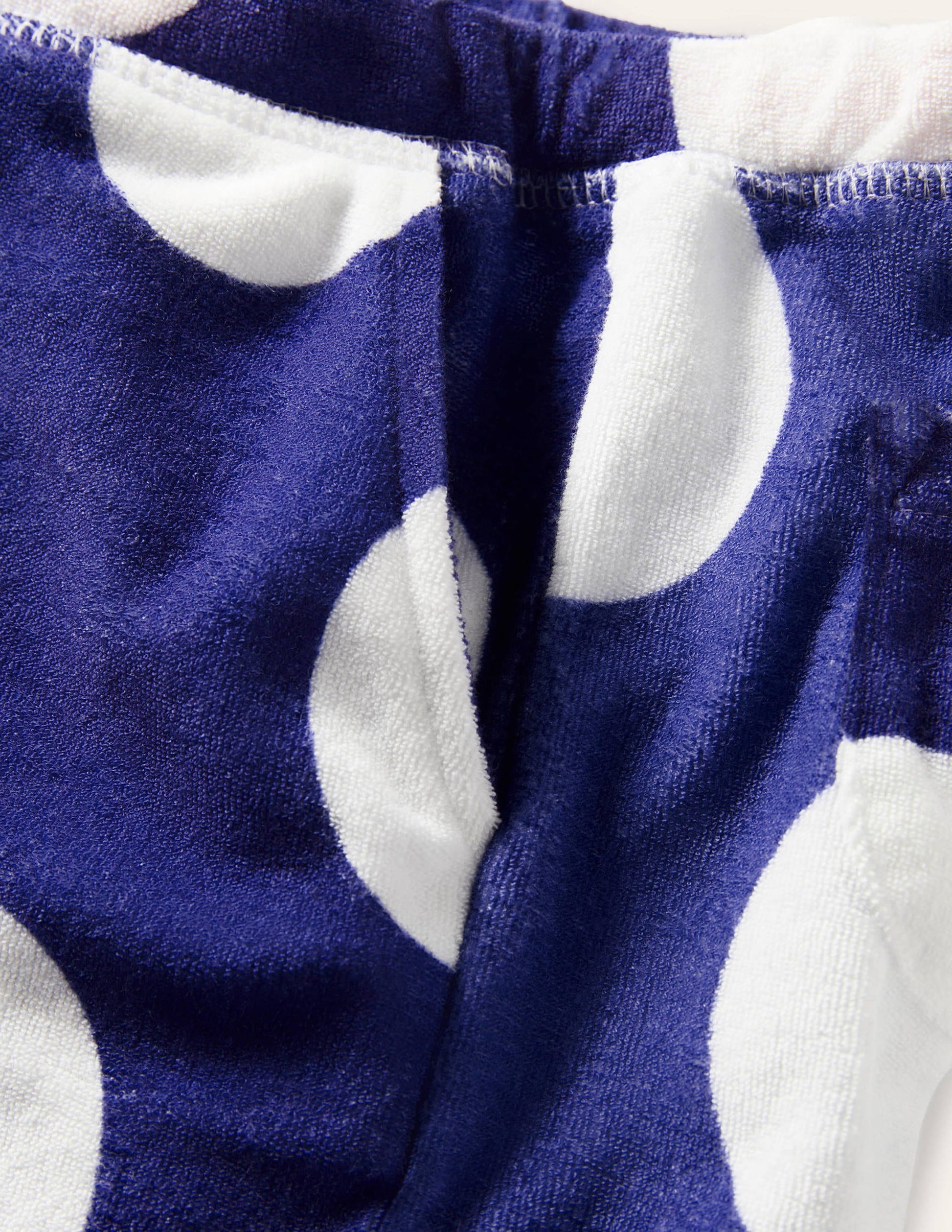 Towelling Shorts-Blue Wave Jumbo Spot-3