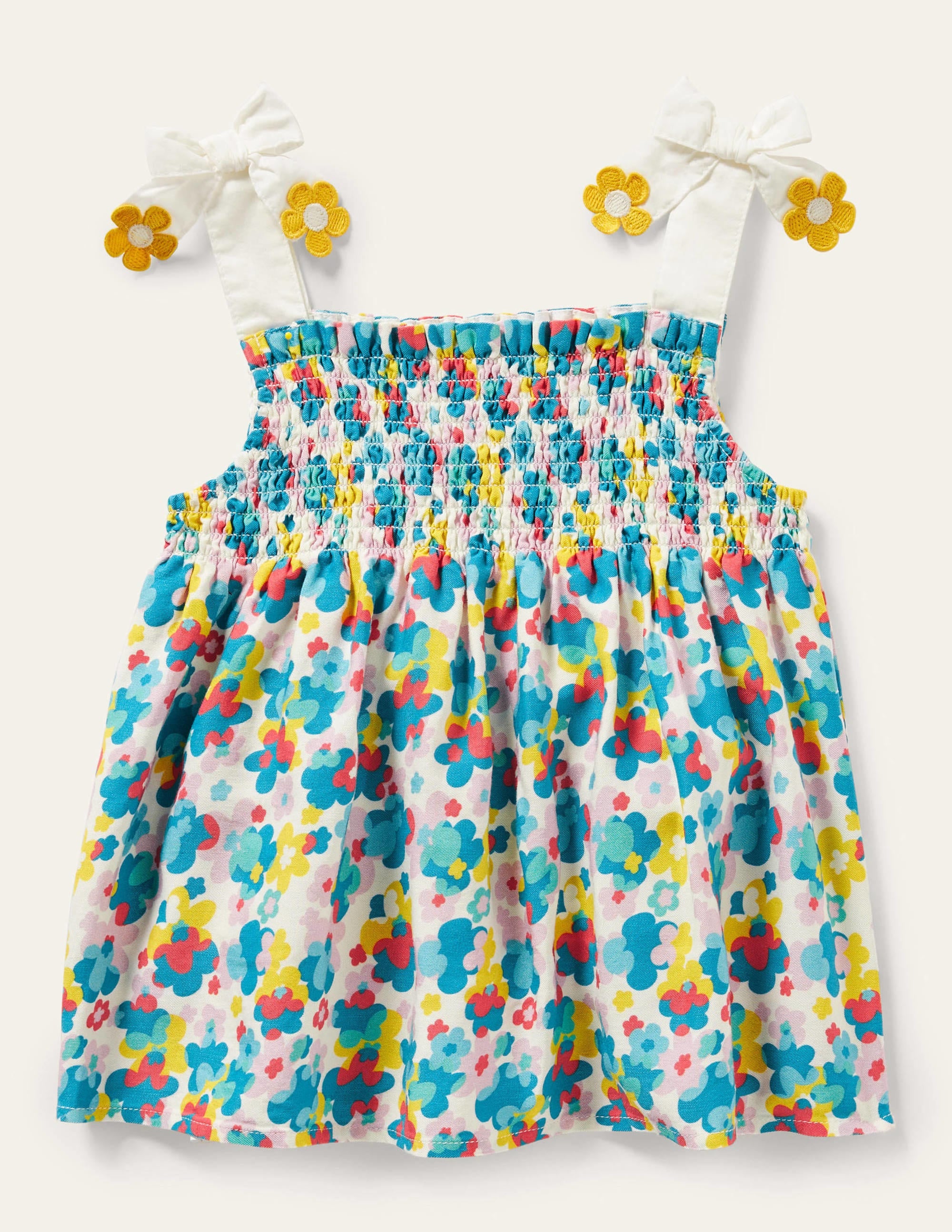 Top à smocks noué aux épaules-Motif Happy Ditsy Floral multi - Image 1