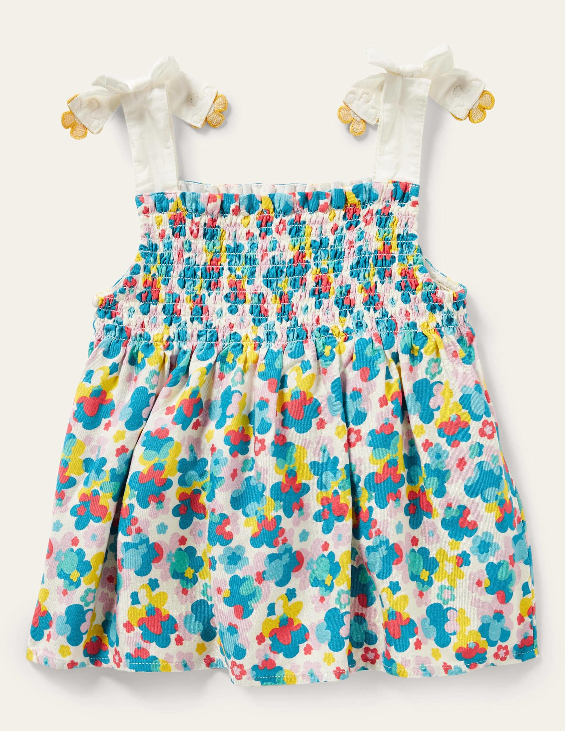 Top à smocks noué aux épaules-Motif Happy Ditsy Floral multi-2