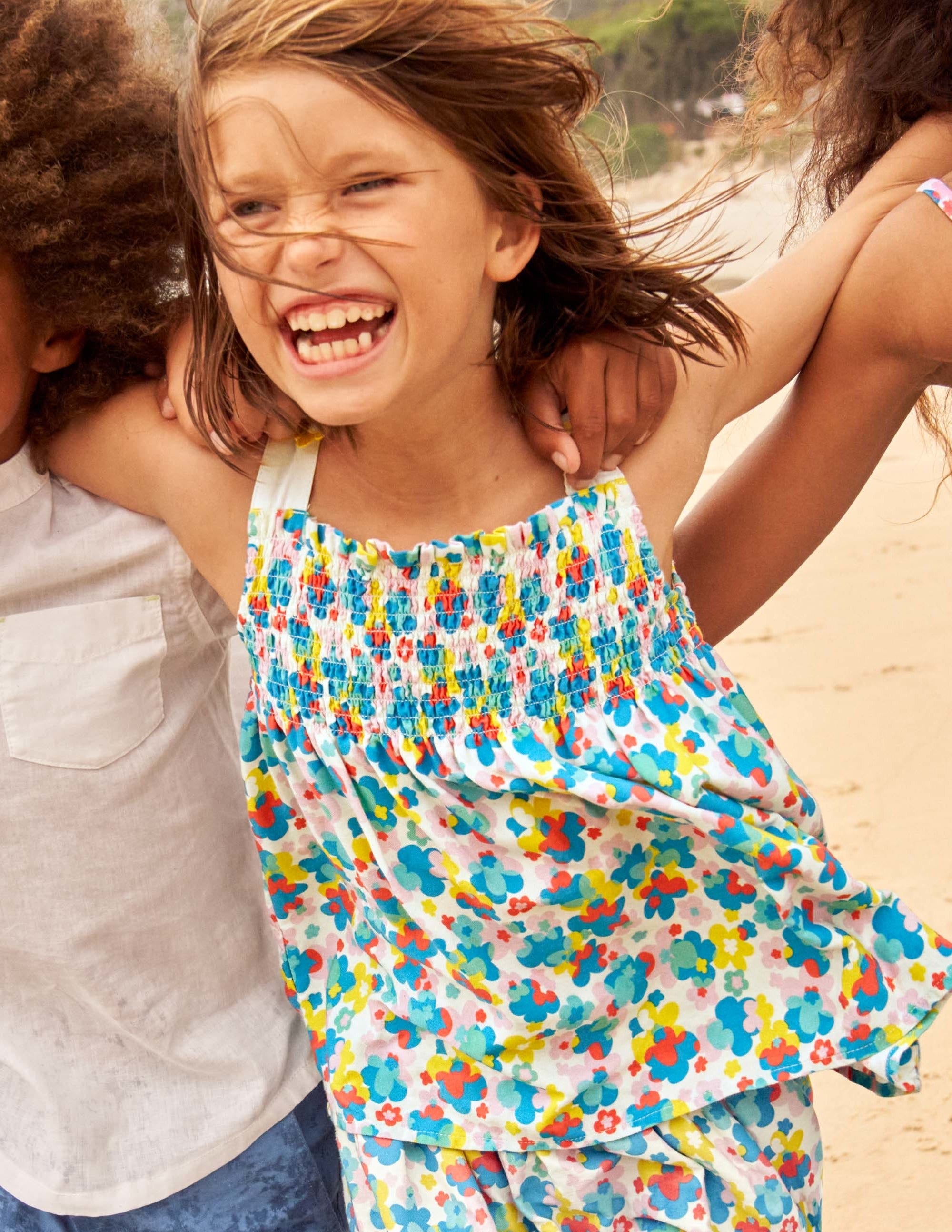 Top à smocks noué aux épaules-Motif Happy Ditsy Floral multi - Image 4