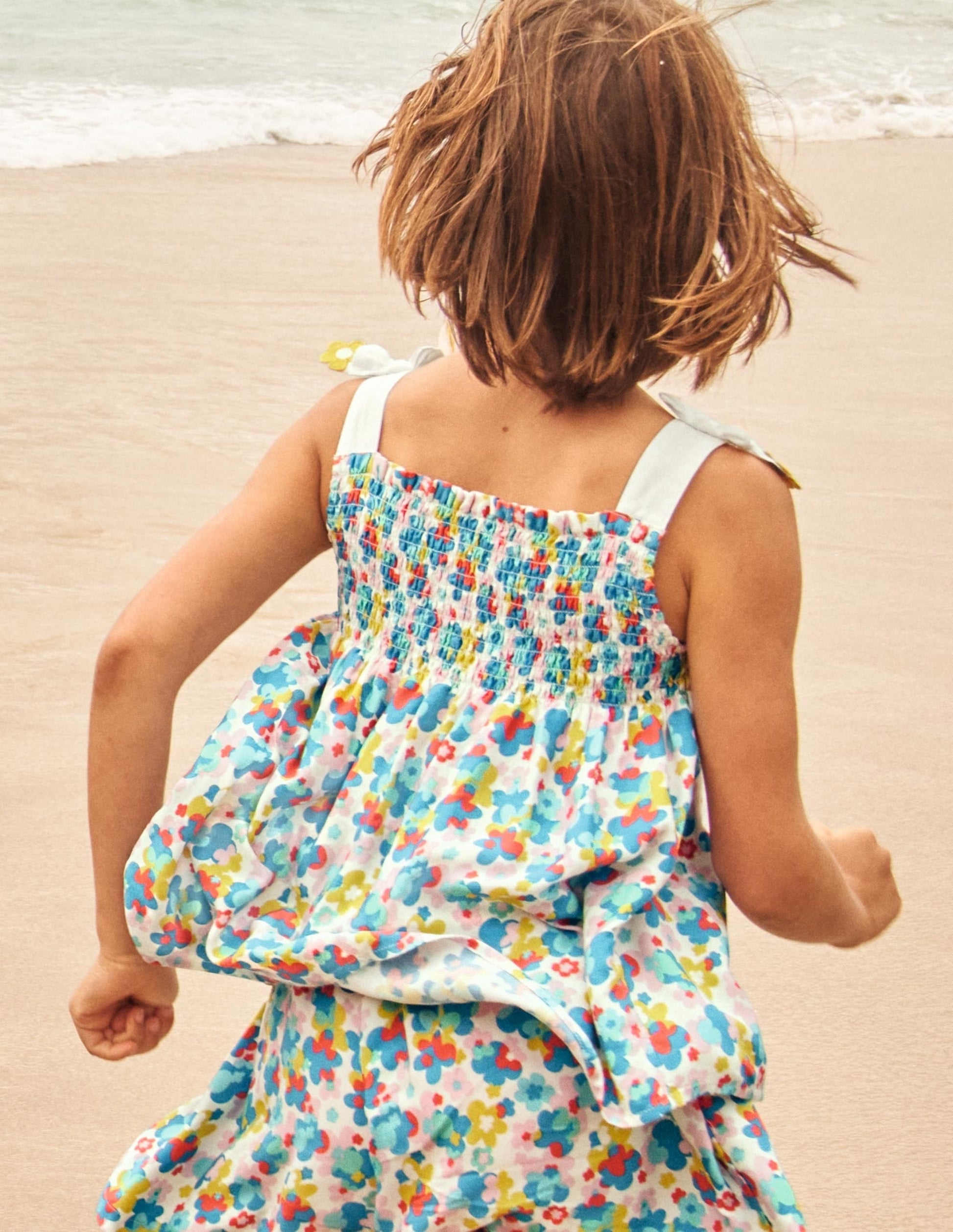 Top à smocks noué aux épaules-Motif Happy Ditsy Floral multi-5