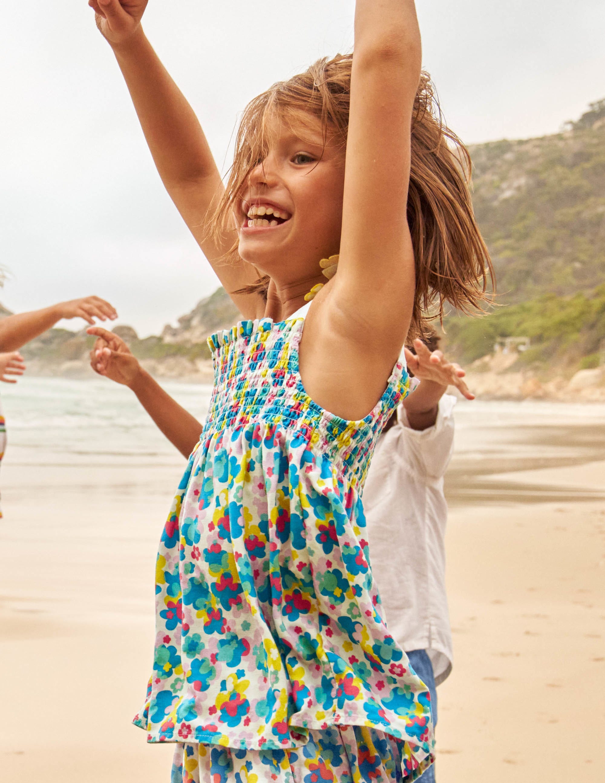 Top à smocks noué aux épaules-Motif Happy Ditsy Floral multi - Image 6