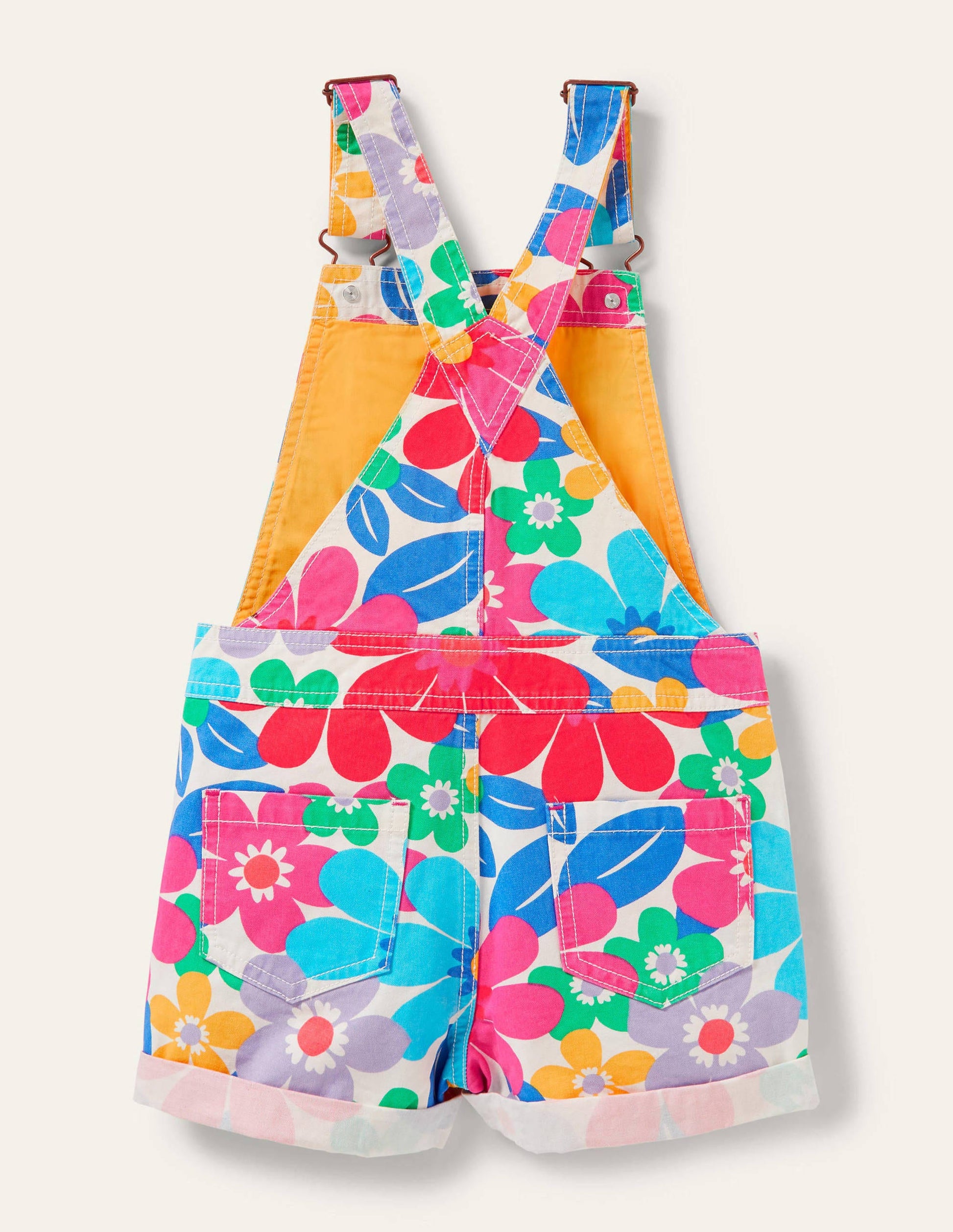 Salopette courte fun-Motif floral multi-2