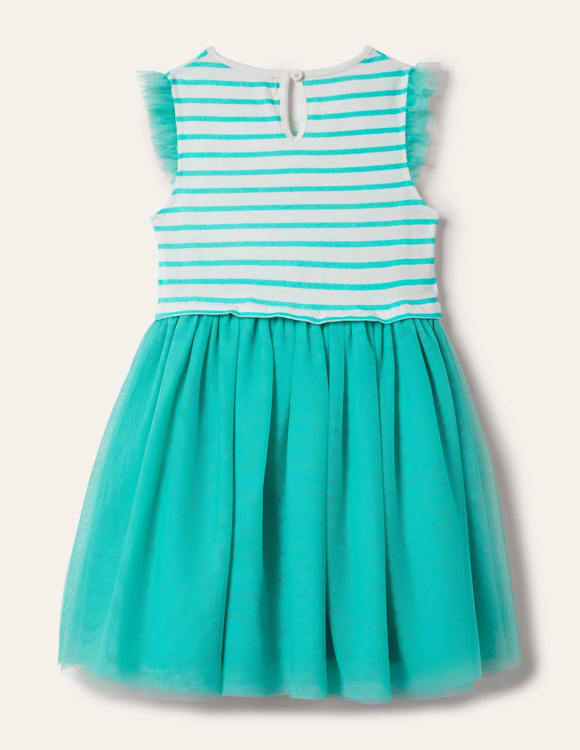 Robe en tulle-Perroquets turquoise-2