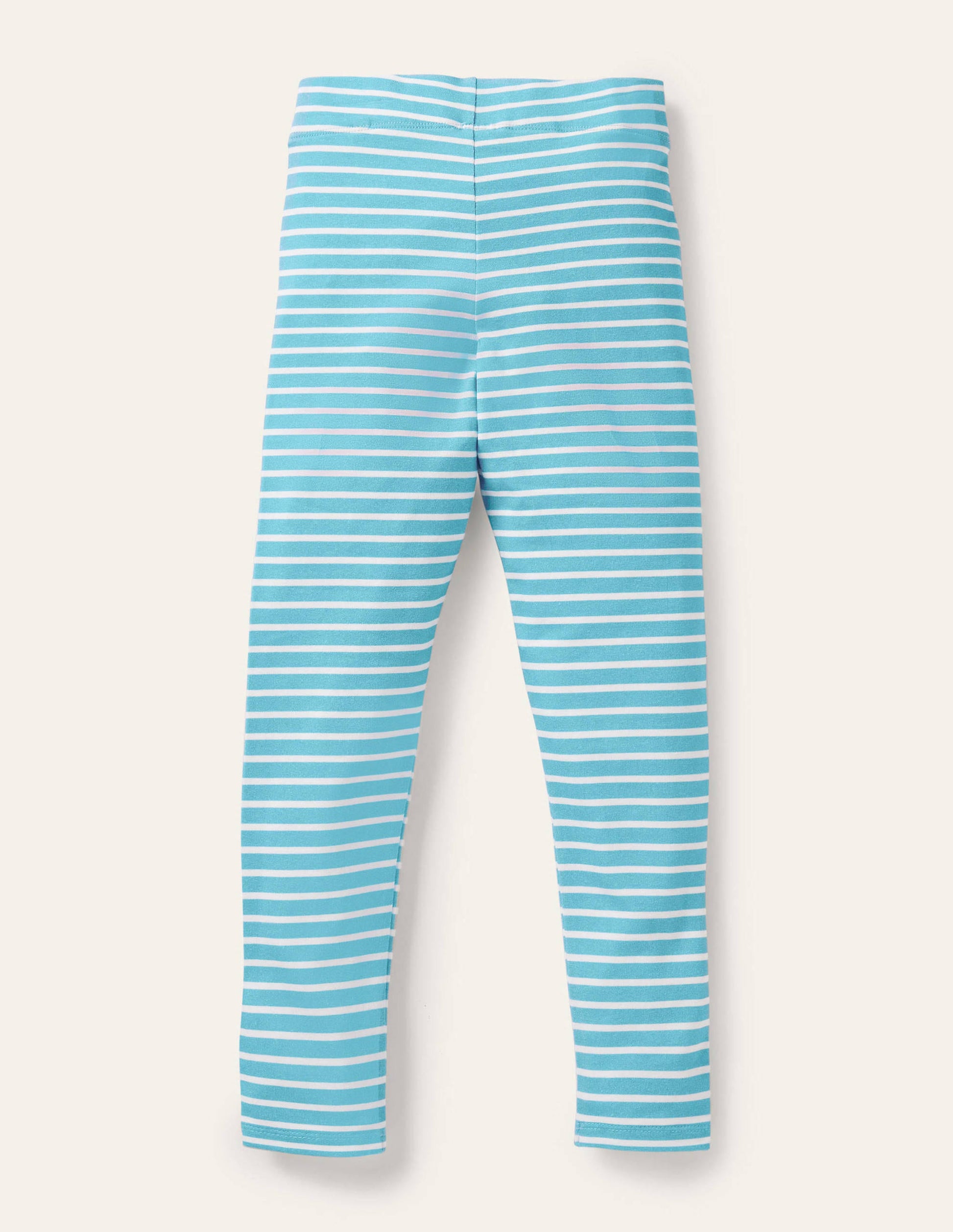 Fröhliche Leggings mit Applikation-Wasserblau/Naturweiß, Meerjungfrauen-2