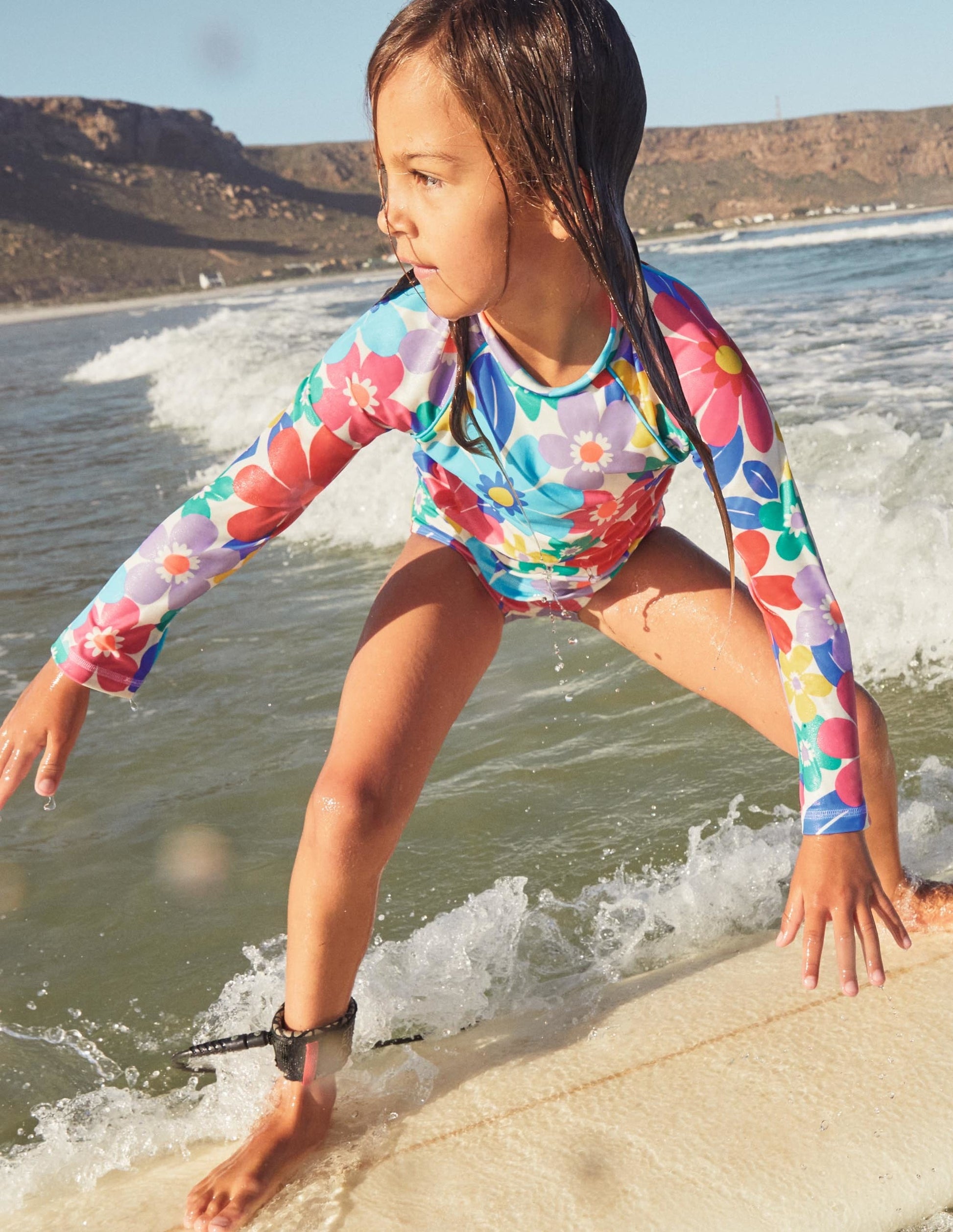 Haut de plage à motif-Motif Surf Floral multi-8