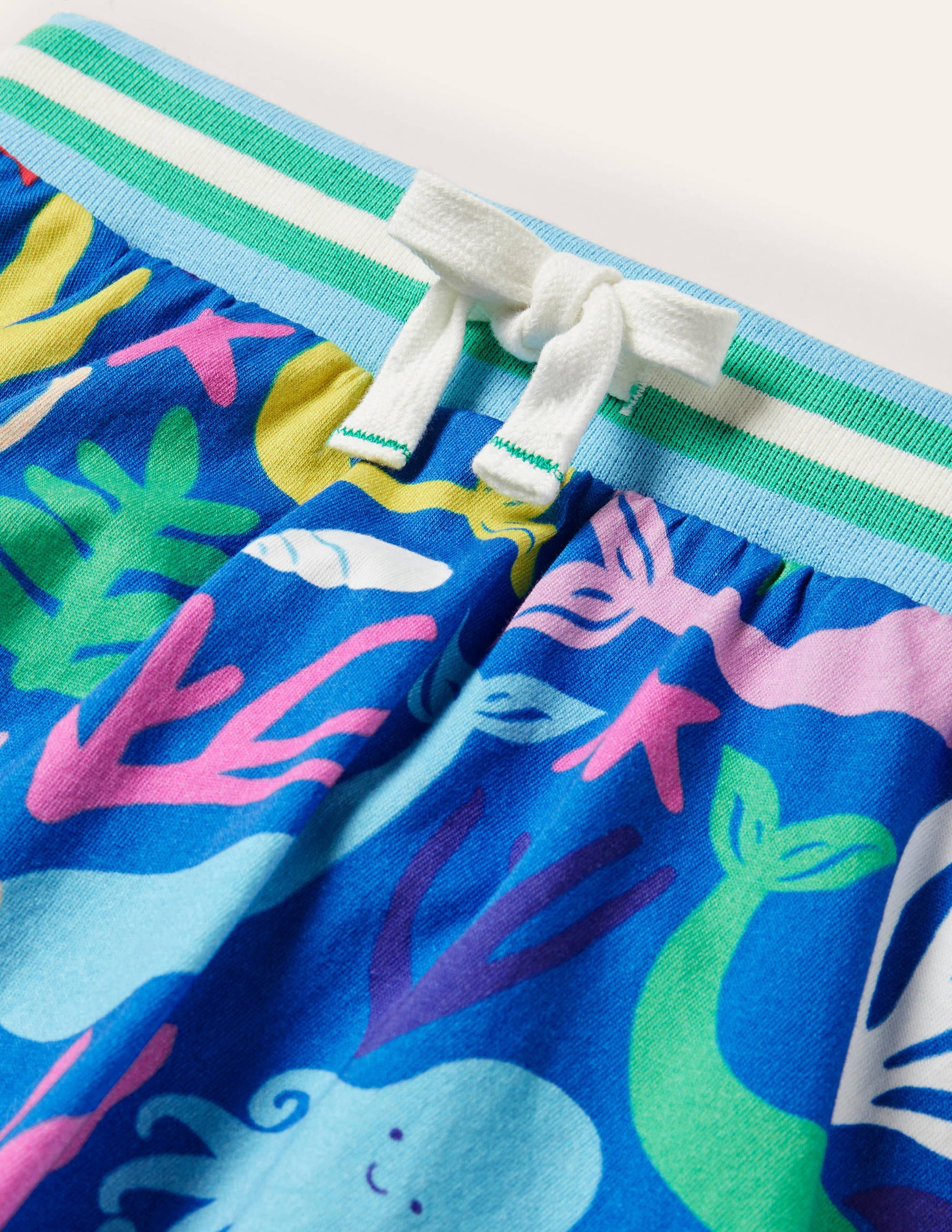 Printed Jersey Skort-Bright Marina Blue Mermaid - Image 3