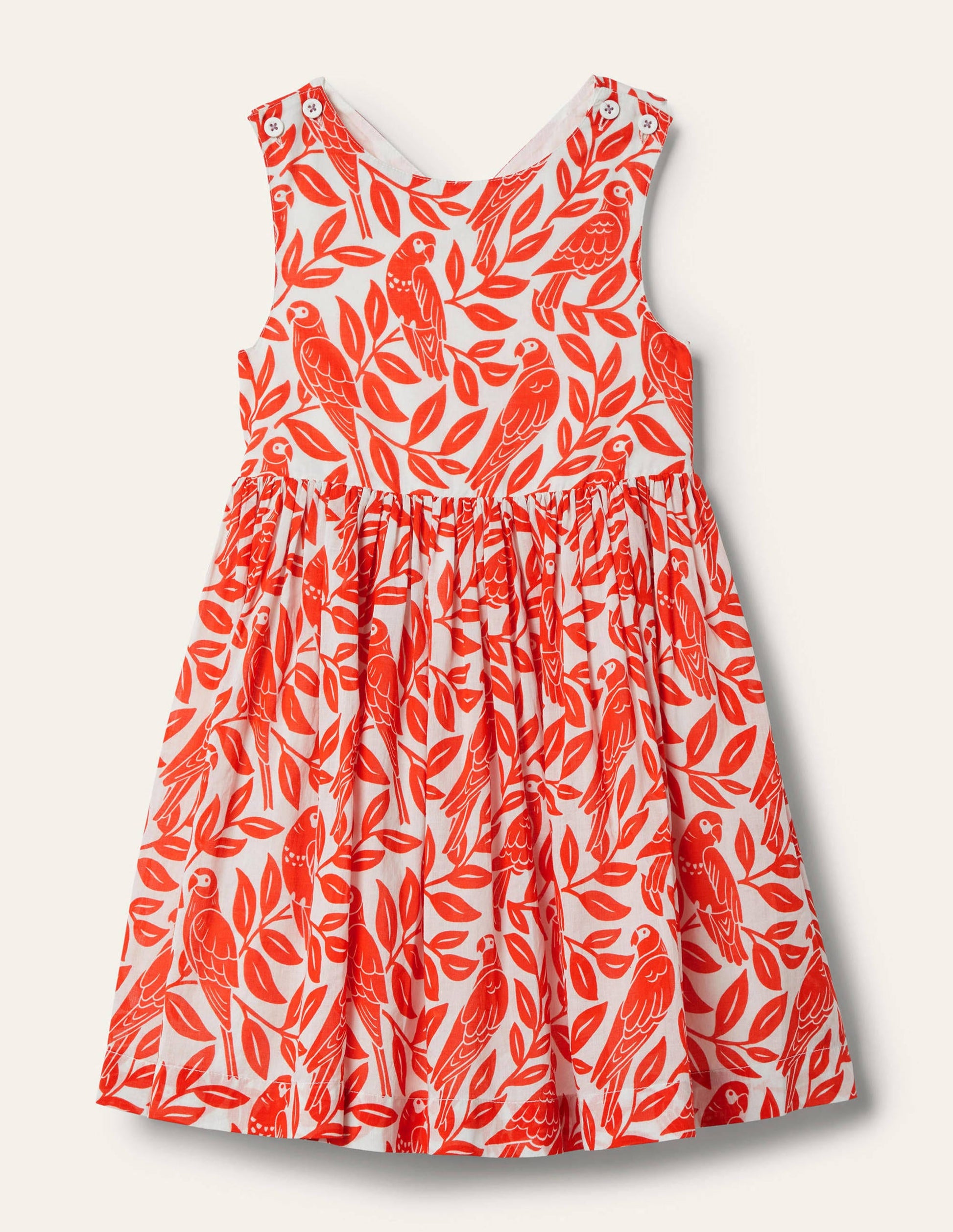 Robe croisée dans le dos-Perroquet rouge tarte aux fraises-1