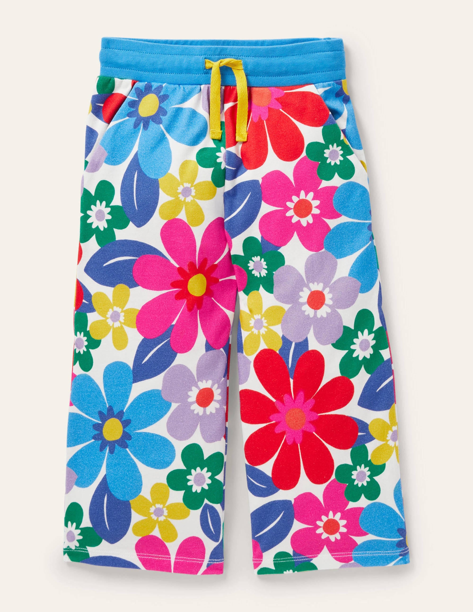 Jerseyhose mit weitem Bein-Bunt, Große Blumen - Image 1