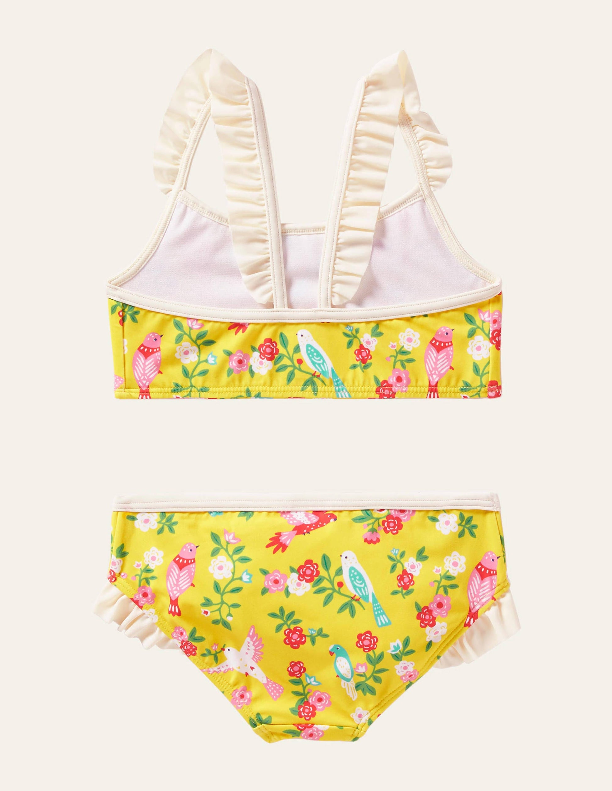 Bikini volanté à bretelles-Jardin tropical maïs-2