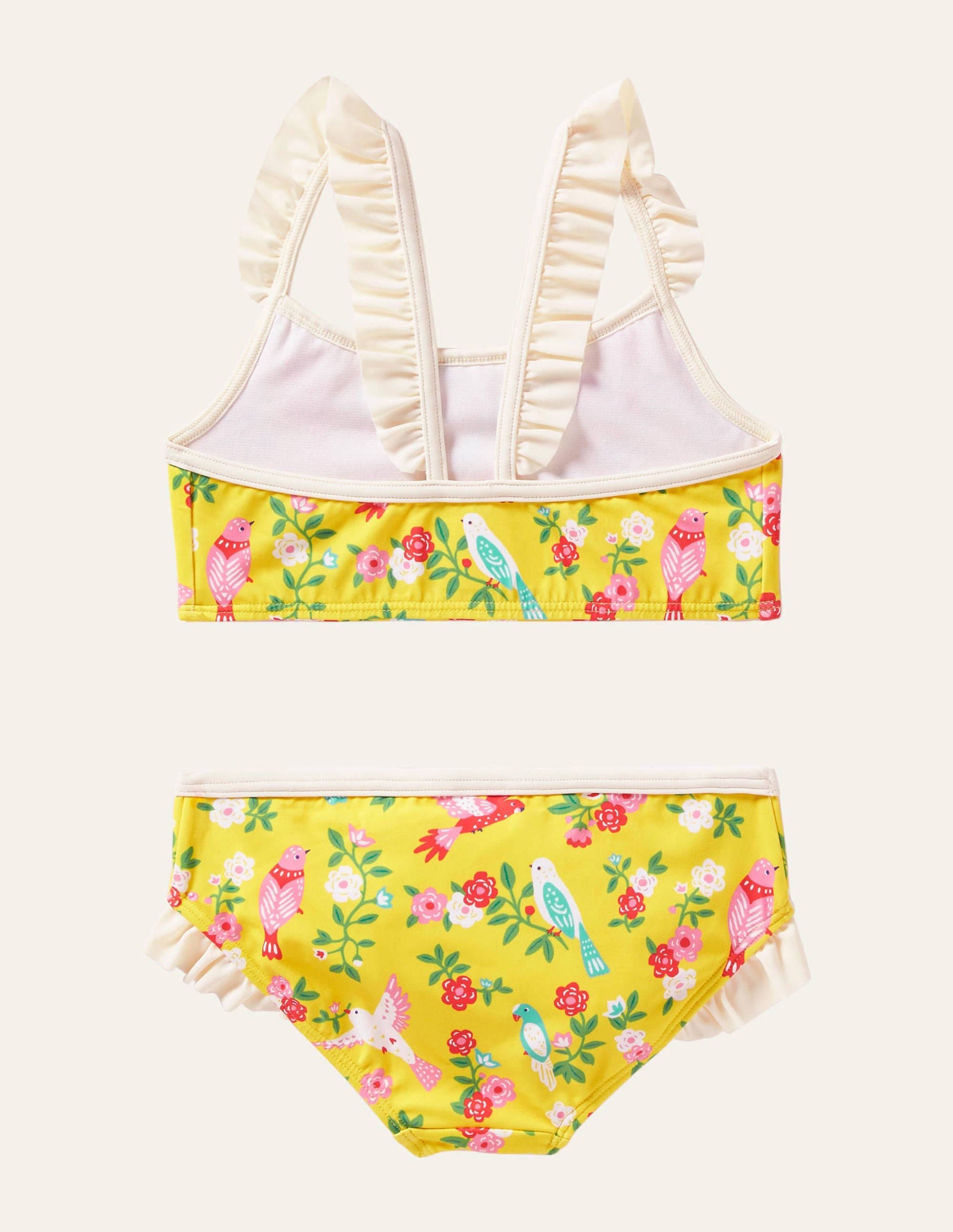 Bikini volanté à bretelles-Jardin tropical maïs - Image 2