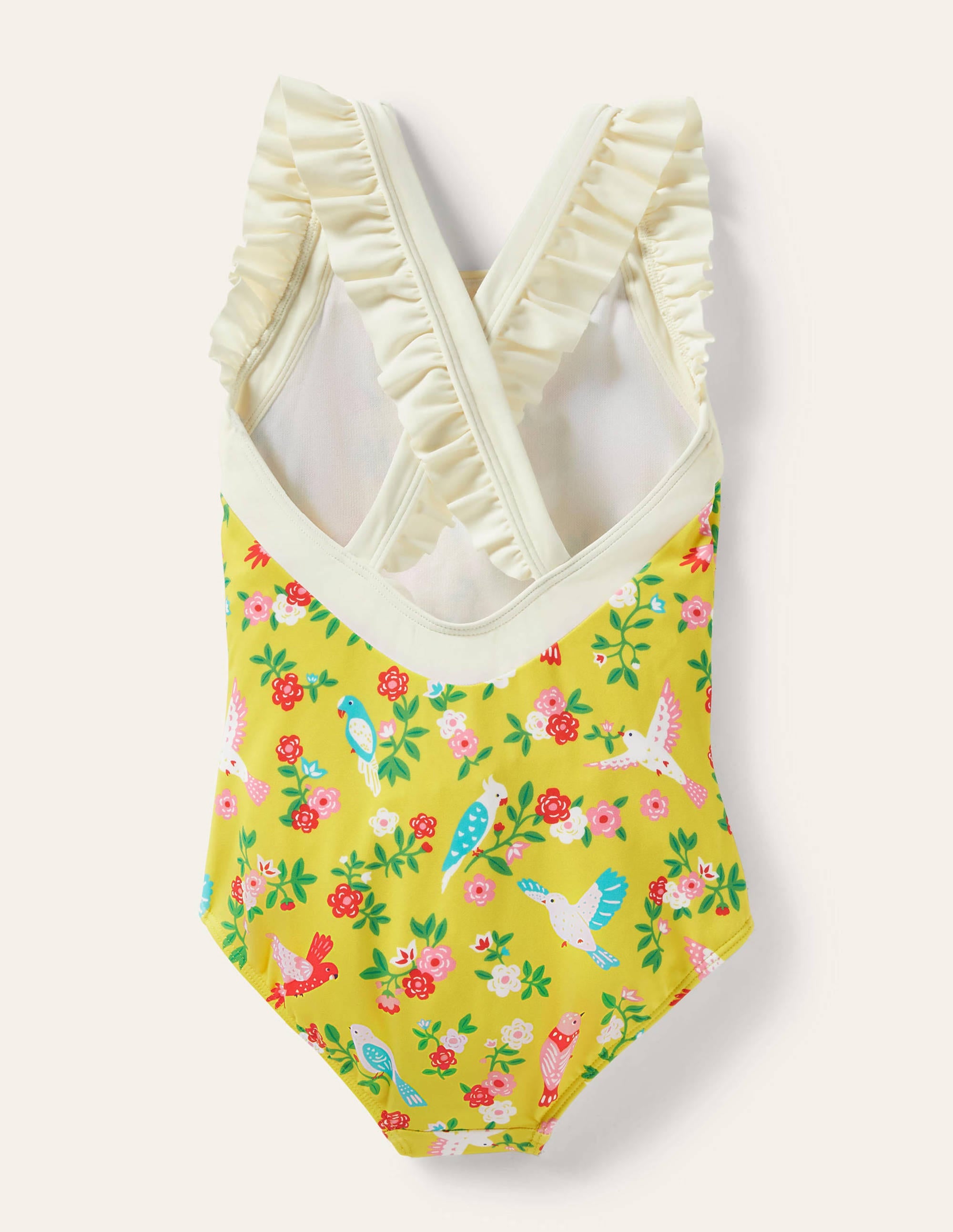 Maillot de bain volanté et croisé dans le dos-Jardin tropical maïs - Image 2