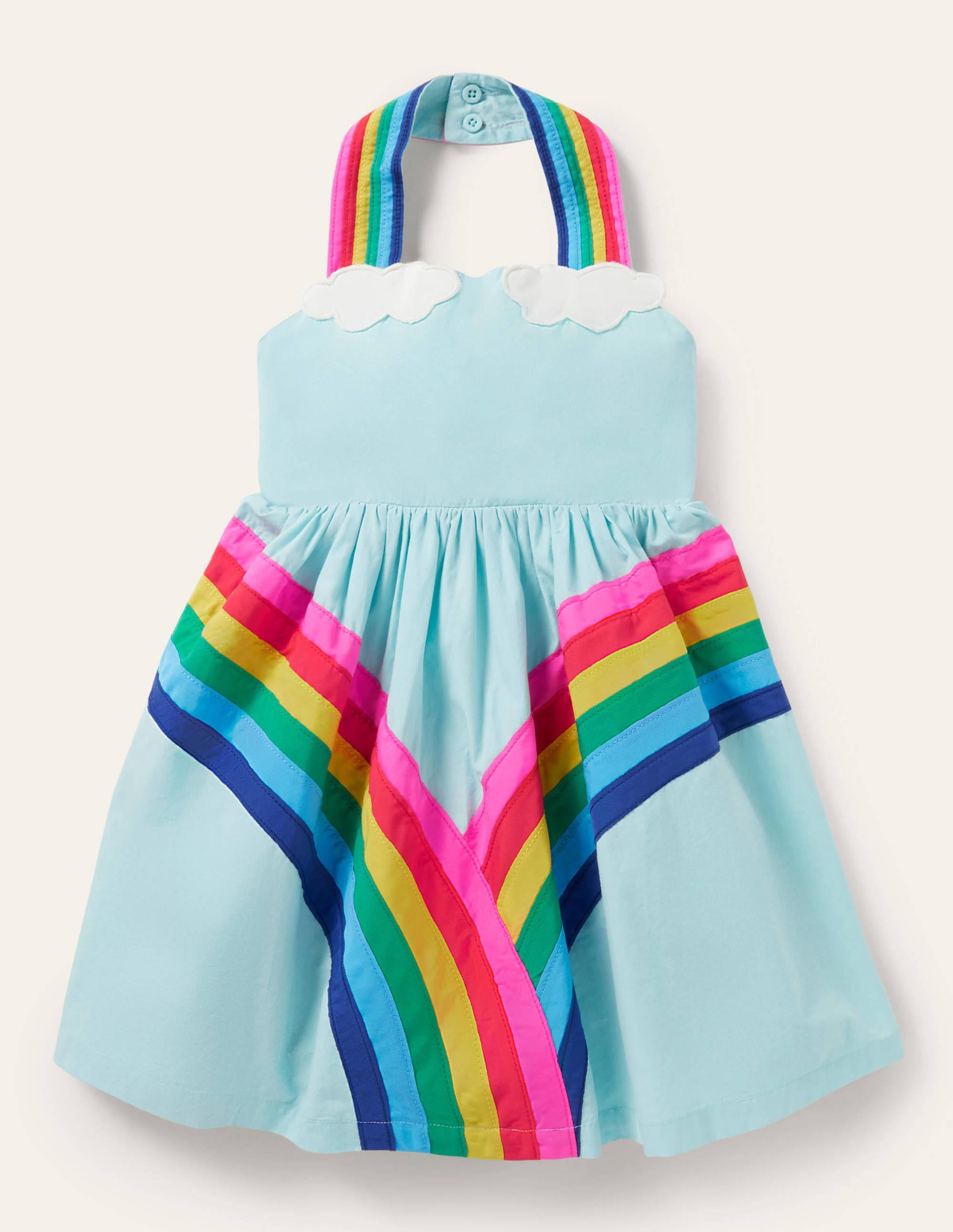 Robe dos-nu à motif arc-en-ciel-Arc-en-ciel bleu géorgien - Image 1