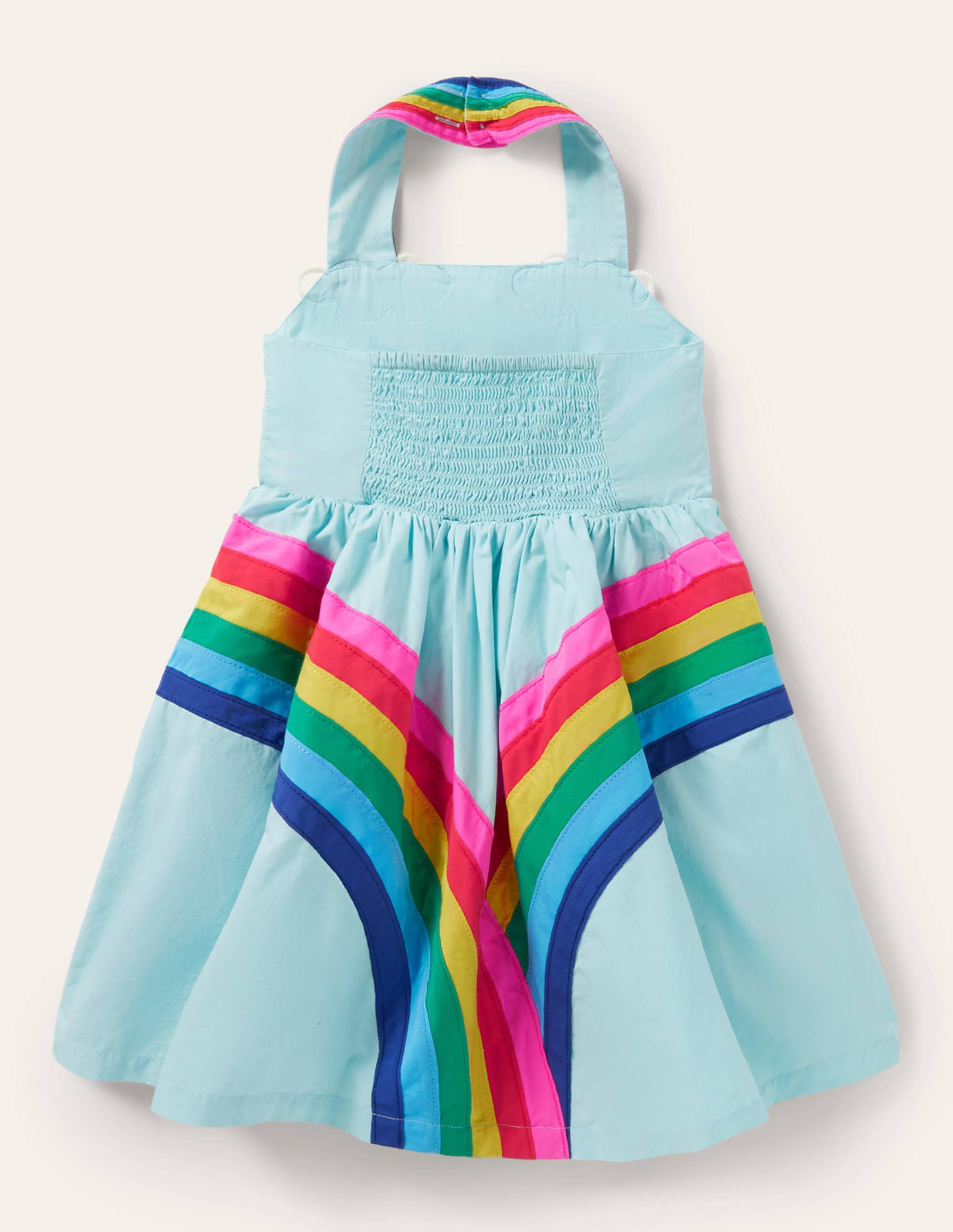 Robe dos-nu à motif arc-en-ciel-Arc-en-ciel bleu géorgien - Image 2