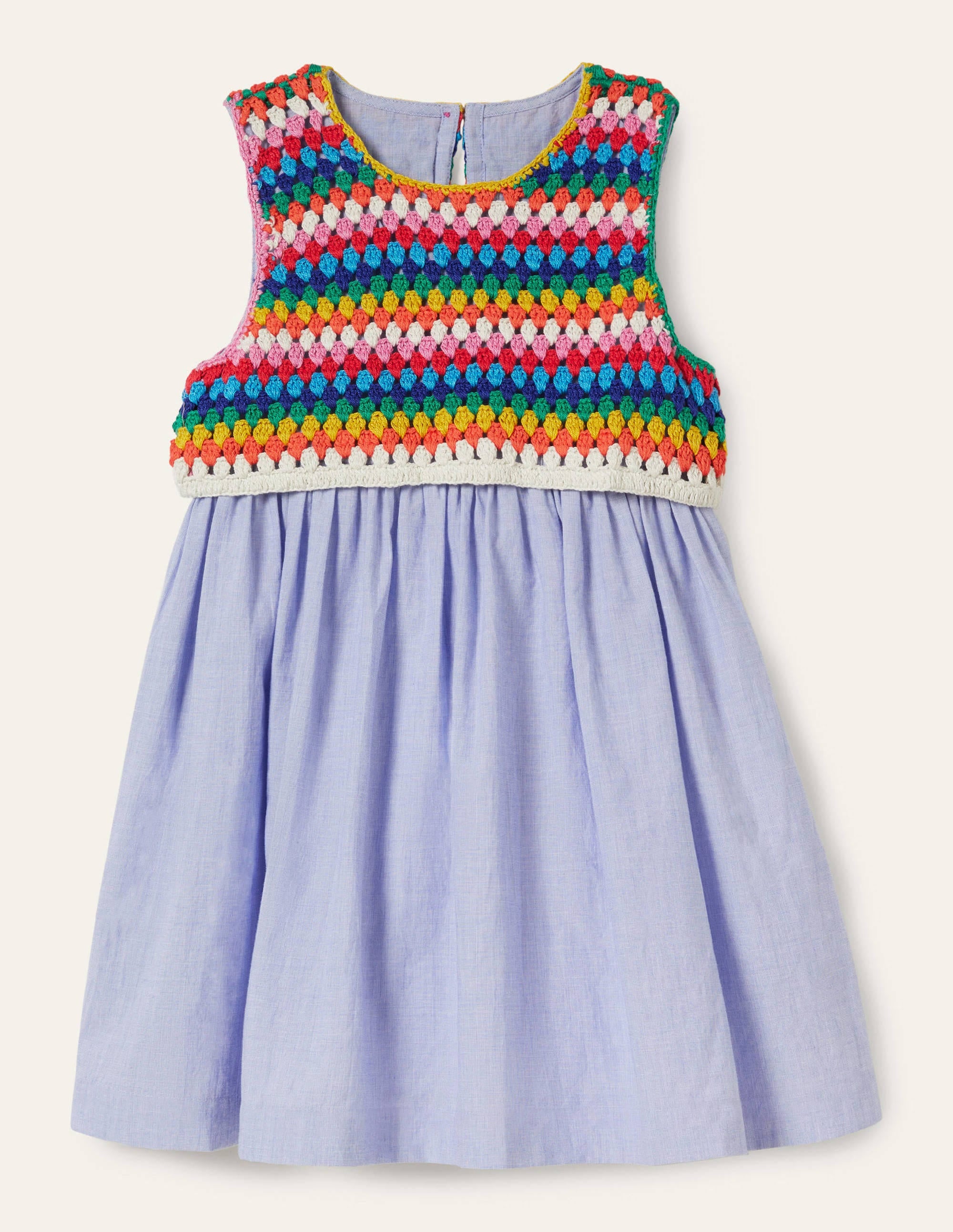 Kleid mit Häkeldetails-Faux-Uni - Image 1