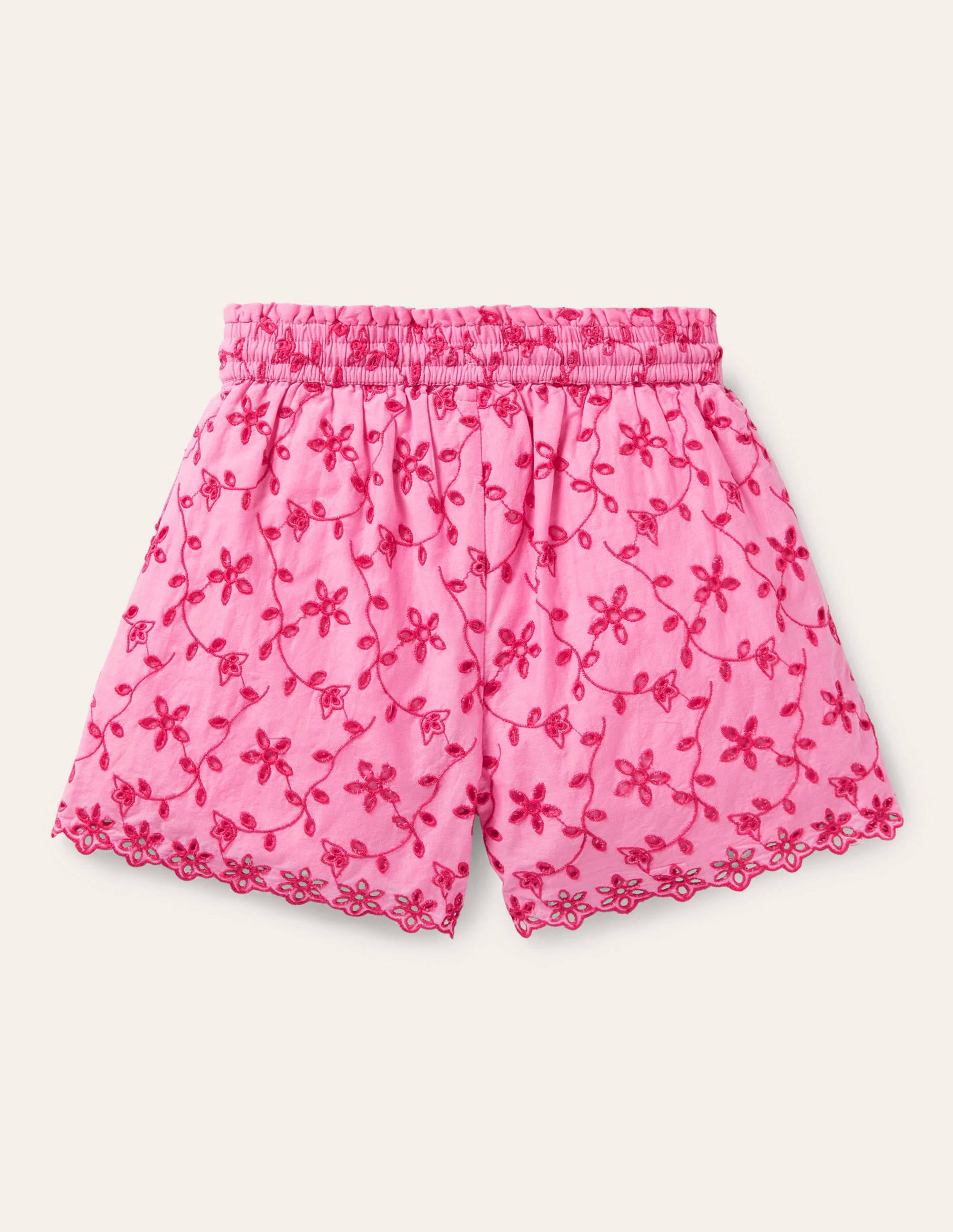 Short à broderie anglaise-Rose pétale vif - Image 2